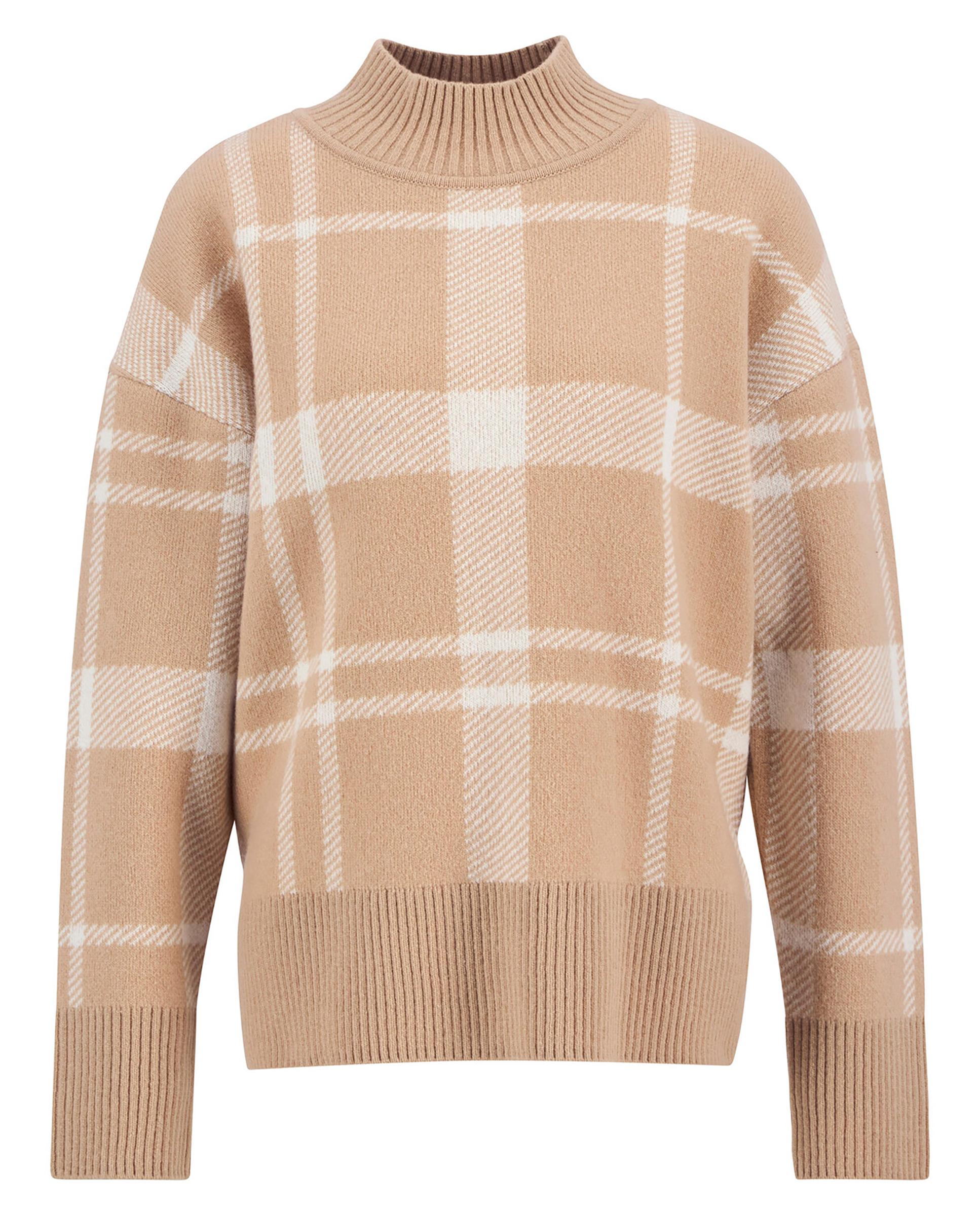 Jersey de mujer de punto con cuello alto acanalado - Barbour - Camel Camel-7