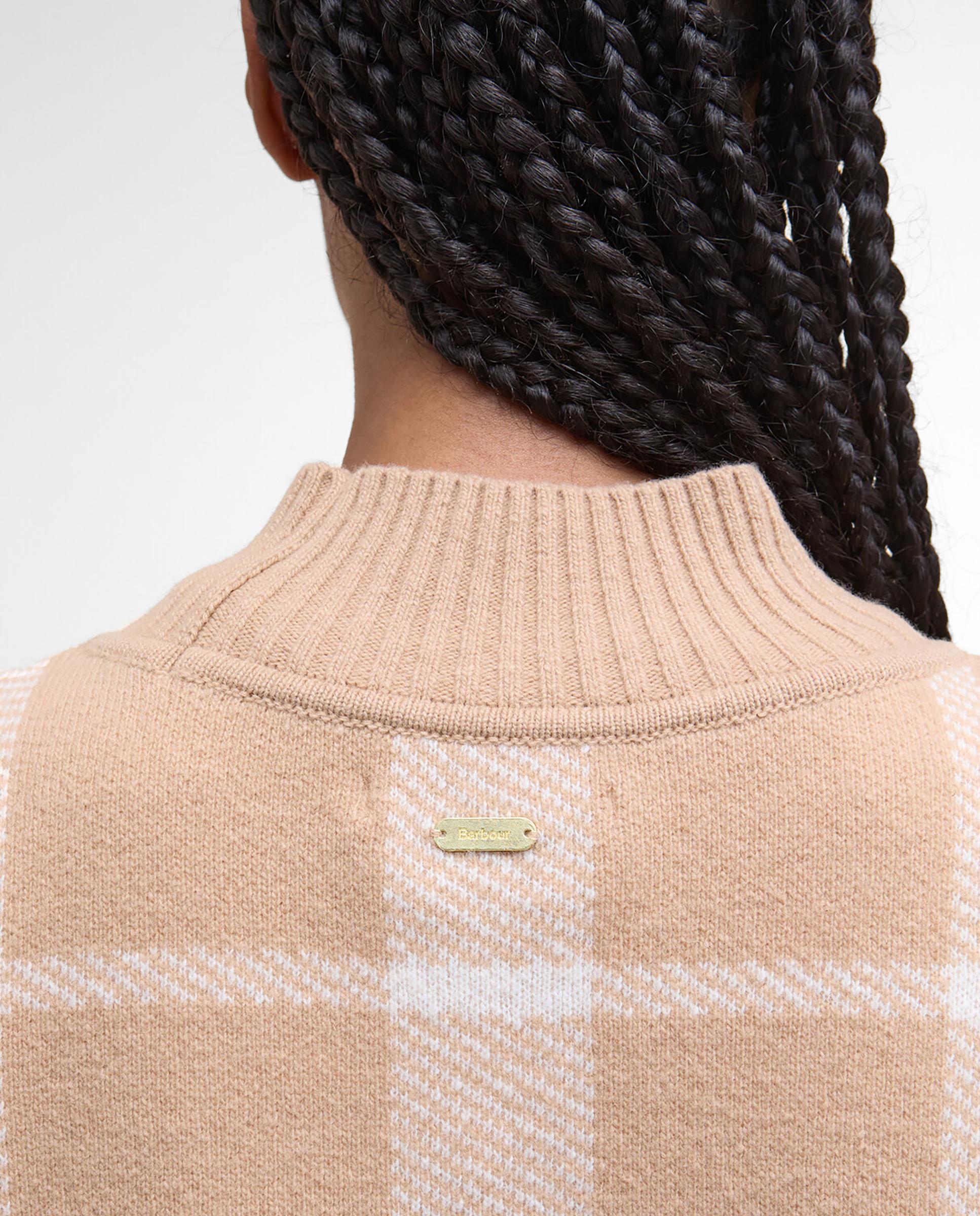 Jersey de mujer de punto con cuello alto acanalado - Barbour - Camel Camel-6