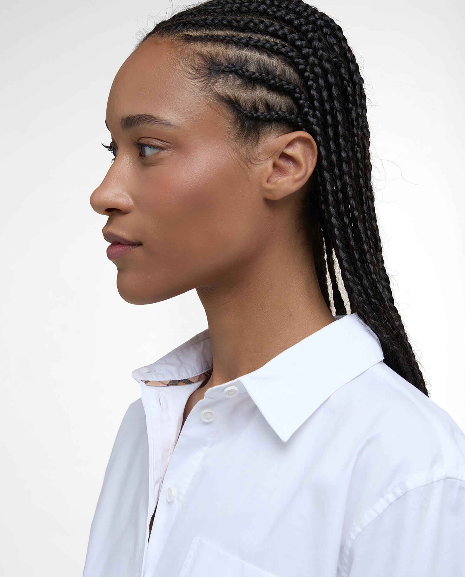 Camisa de mujer de corte holgado y puños con detalle de lazo - Barbour - Blanco Blanco-4