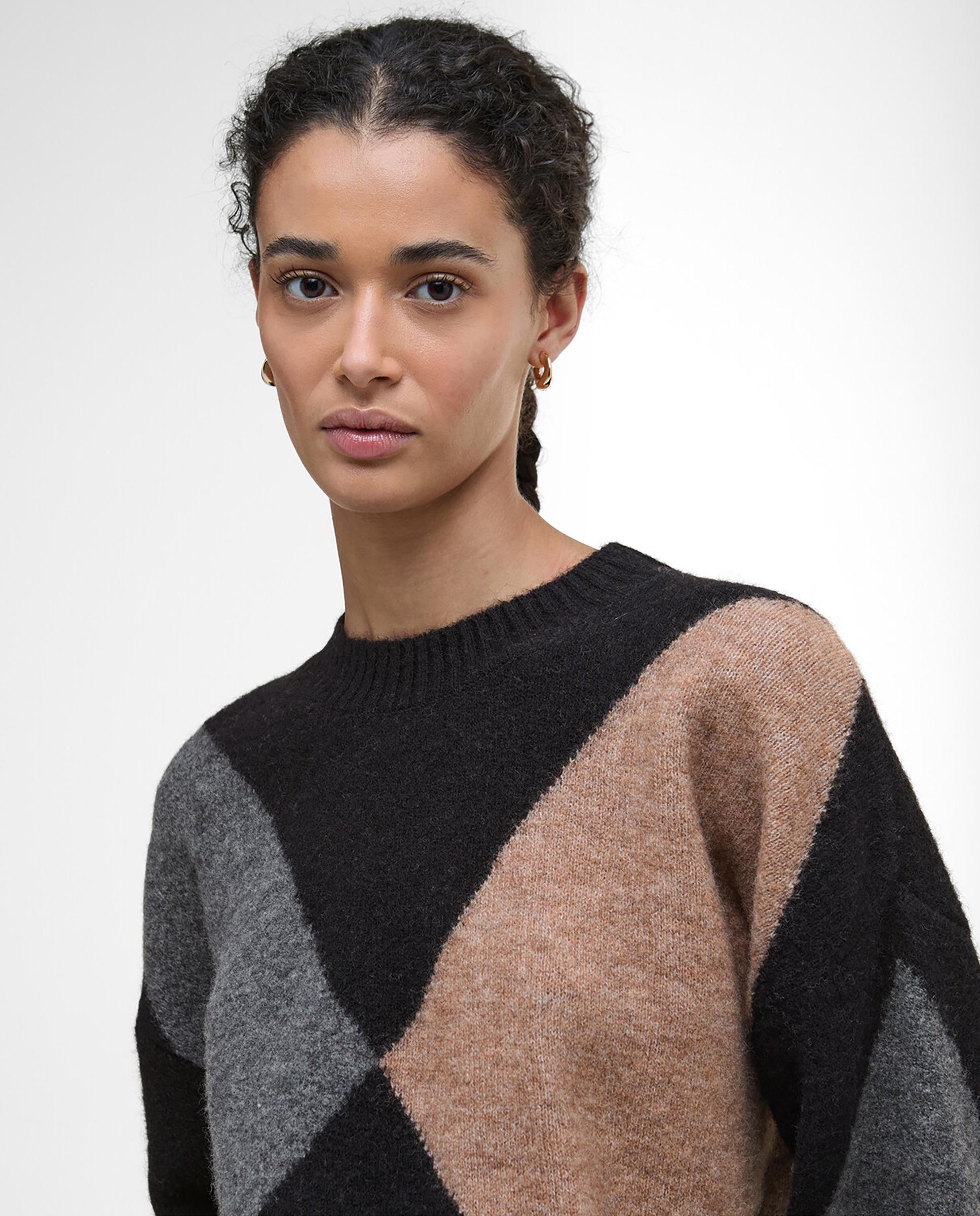 Jersey de mujer de punto con cuello alto acanalado - Barbour - Multicolor Multicolor-4