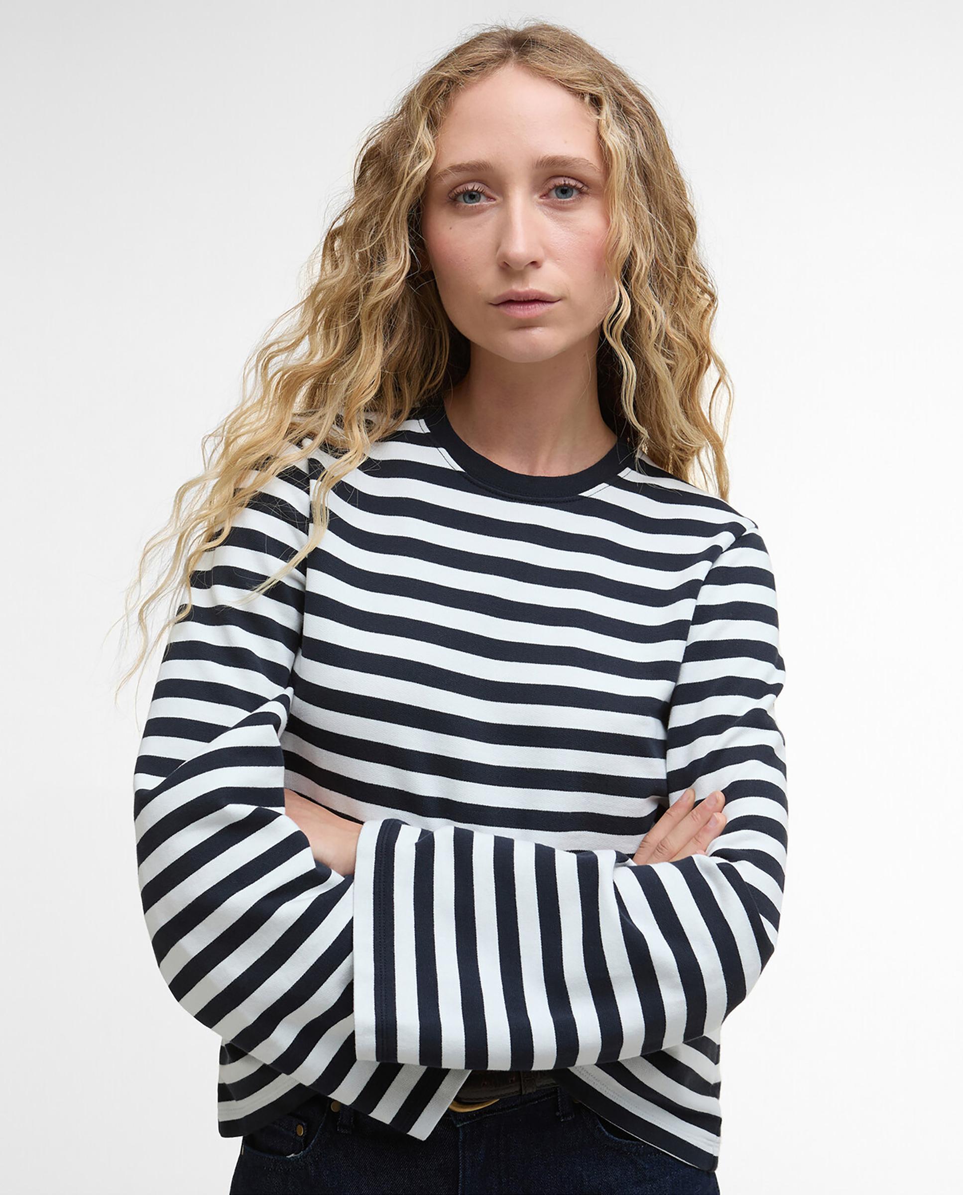 Sudadera de mujer con diseño de rayas y cuello redondo - Barbour - Multicolor Multicolor-4