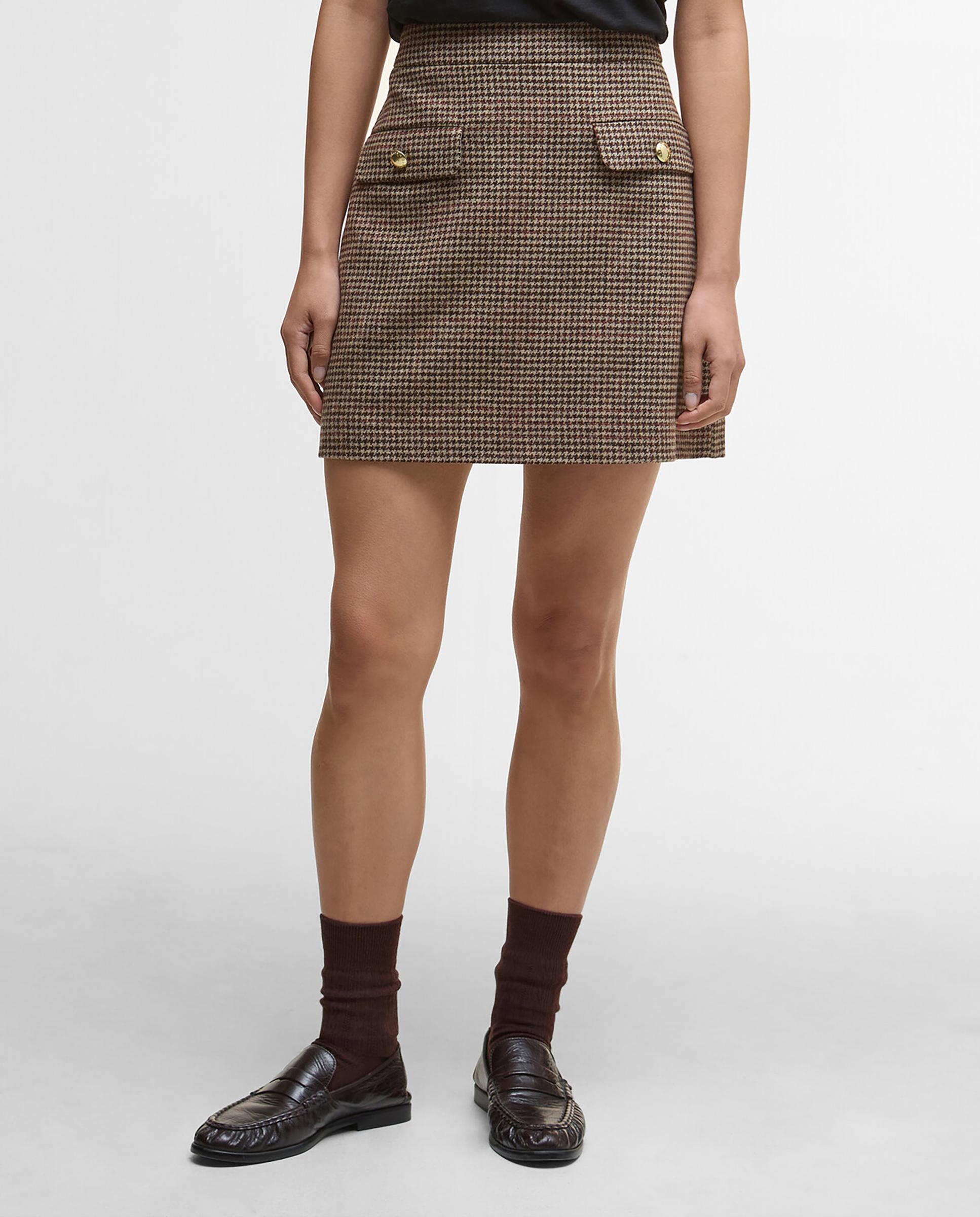 Falda corta con cierre de cremallera trasero y bolsillos de tapete delanteros - Barbour - Multicolor Multicolor-1