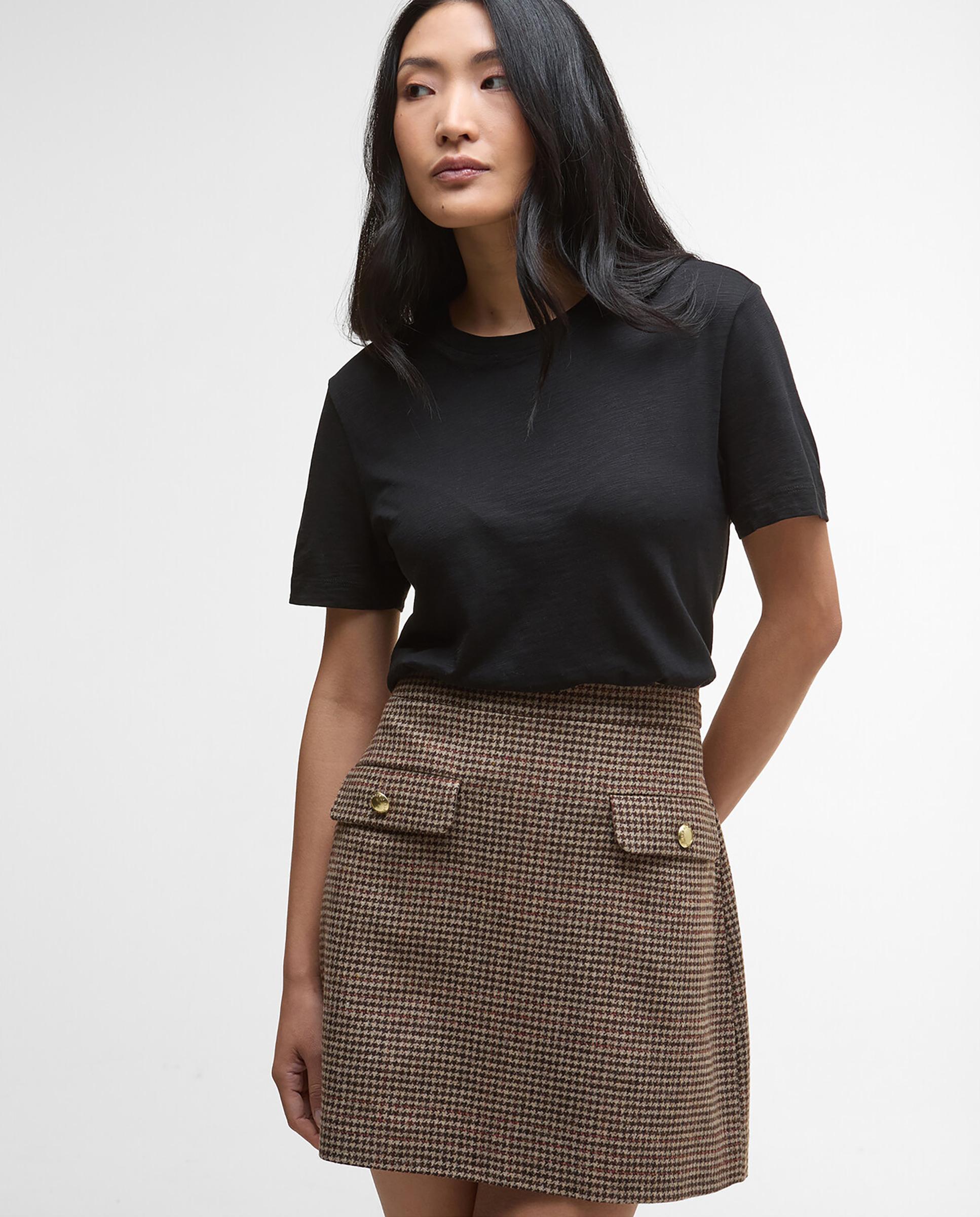 Falda corta con cierre de cremallera trasero y bolsillos de tapete delanteros - Barbour - Multicolor Multicolor-4