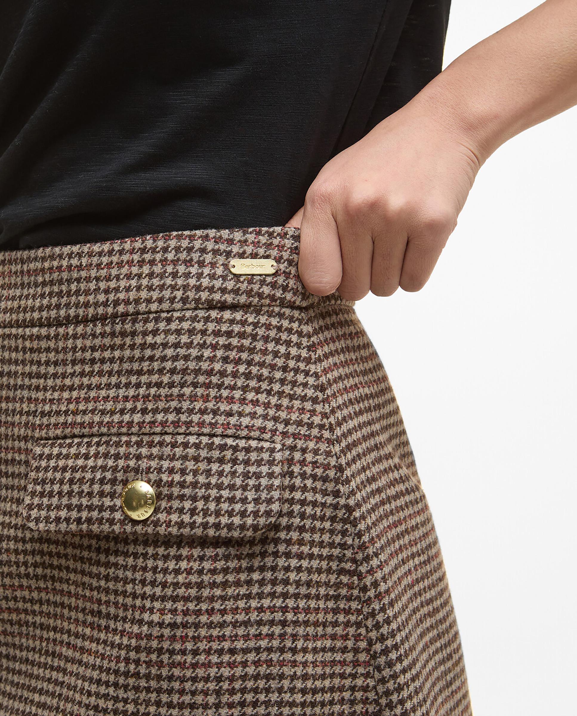 Falda corta con cierre de cremallera trasero y bolsillos de tapete delanteros - Barbour - Multicolor Multicolor-5