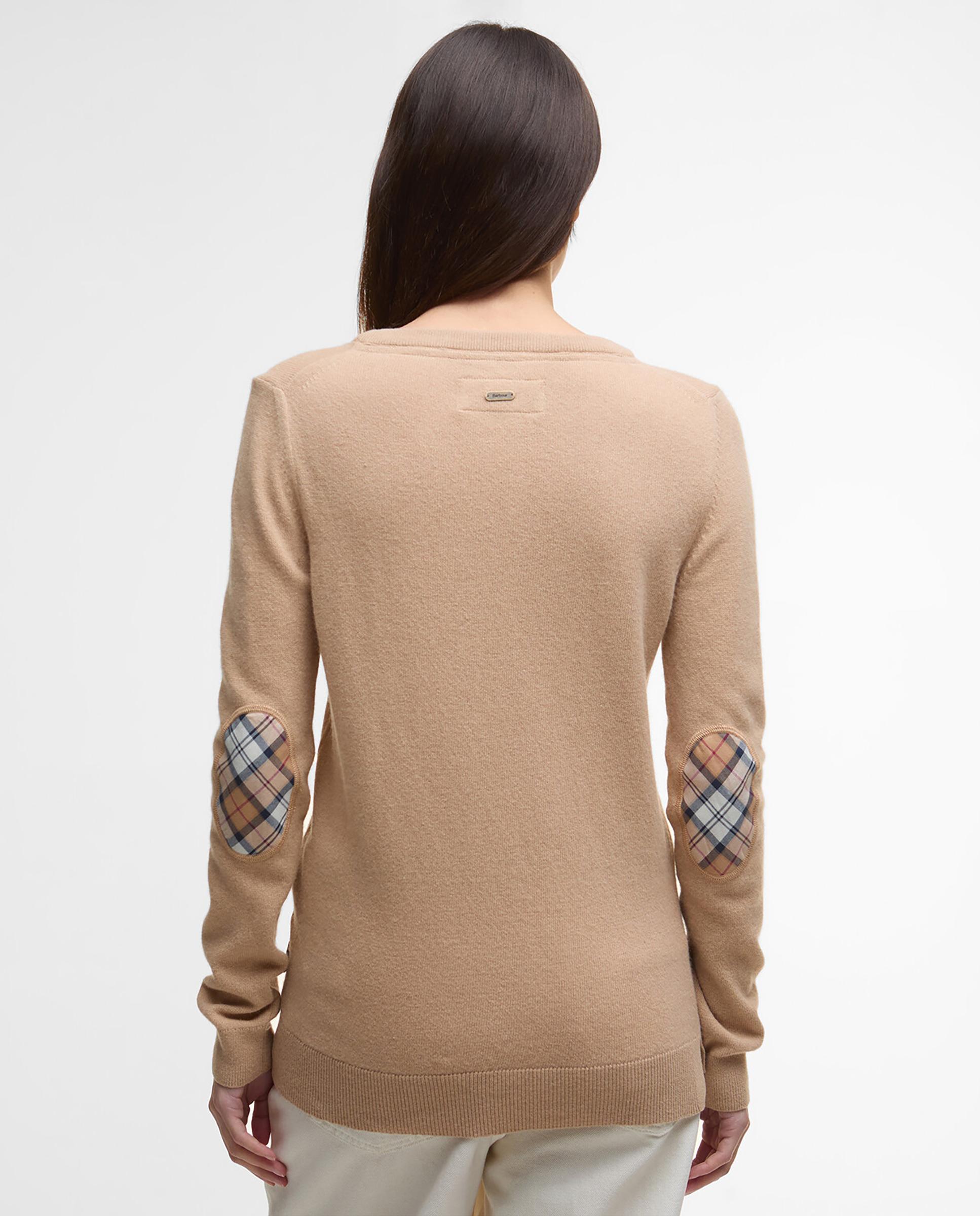 Jersey de mujer de punto fino y cuello redondo - Barbour - Camel Camel-2