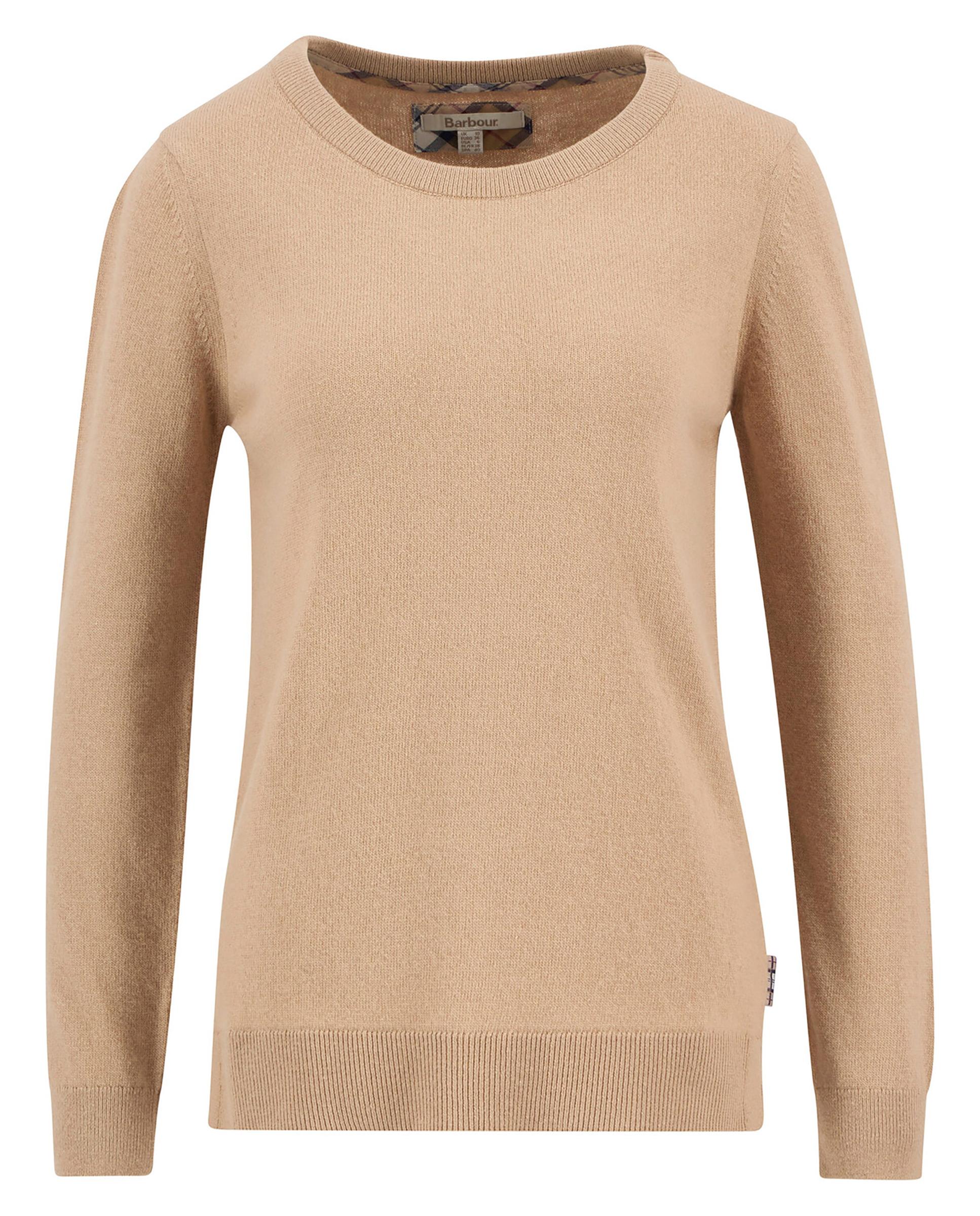 Jersey de mujer de punto fino y cuello redondo - Barbour - Camel Camel-7