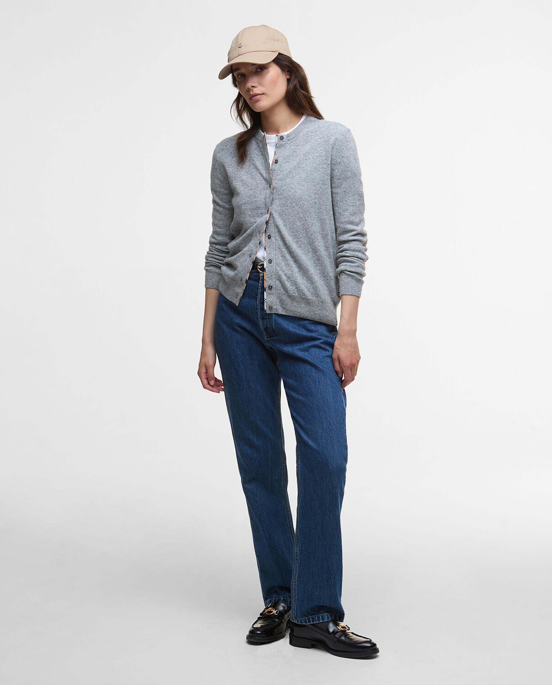 Cárdigan de mujer de punto fino y cierre de botones - Barbour - Gris Gris-3