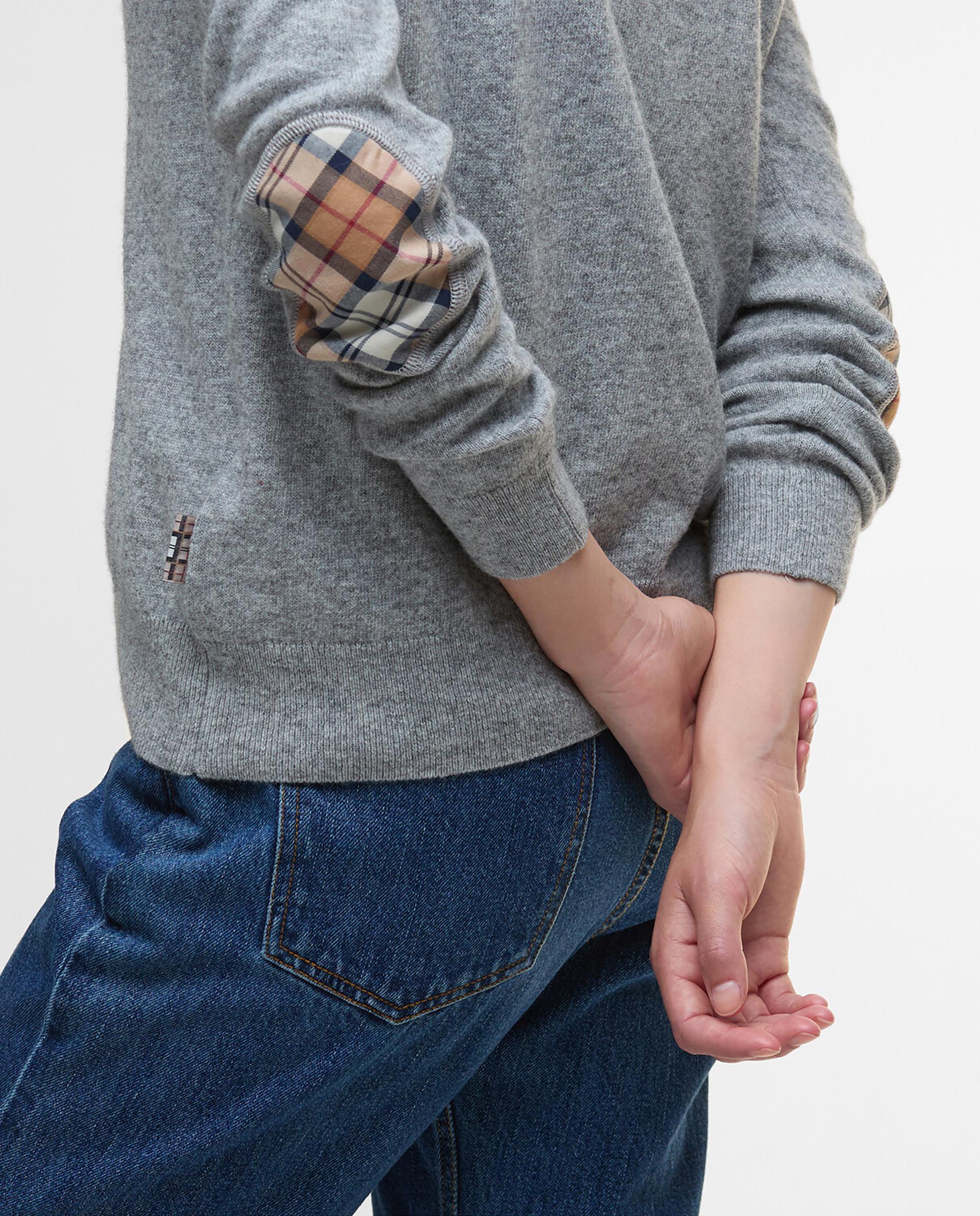 Cárdigan de mujer de punto fino y cierre de botones - Barbour - Gris Gris-5