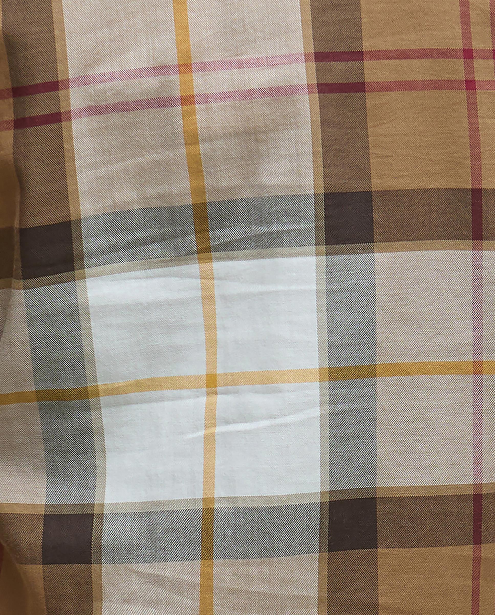 Camisa de mujer casual con estampado de cuadros - Barbour - Camel Camel-6