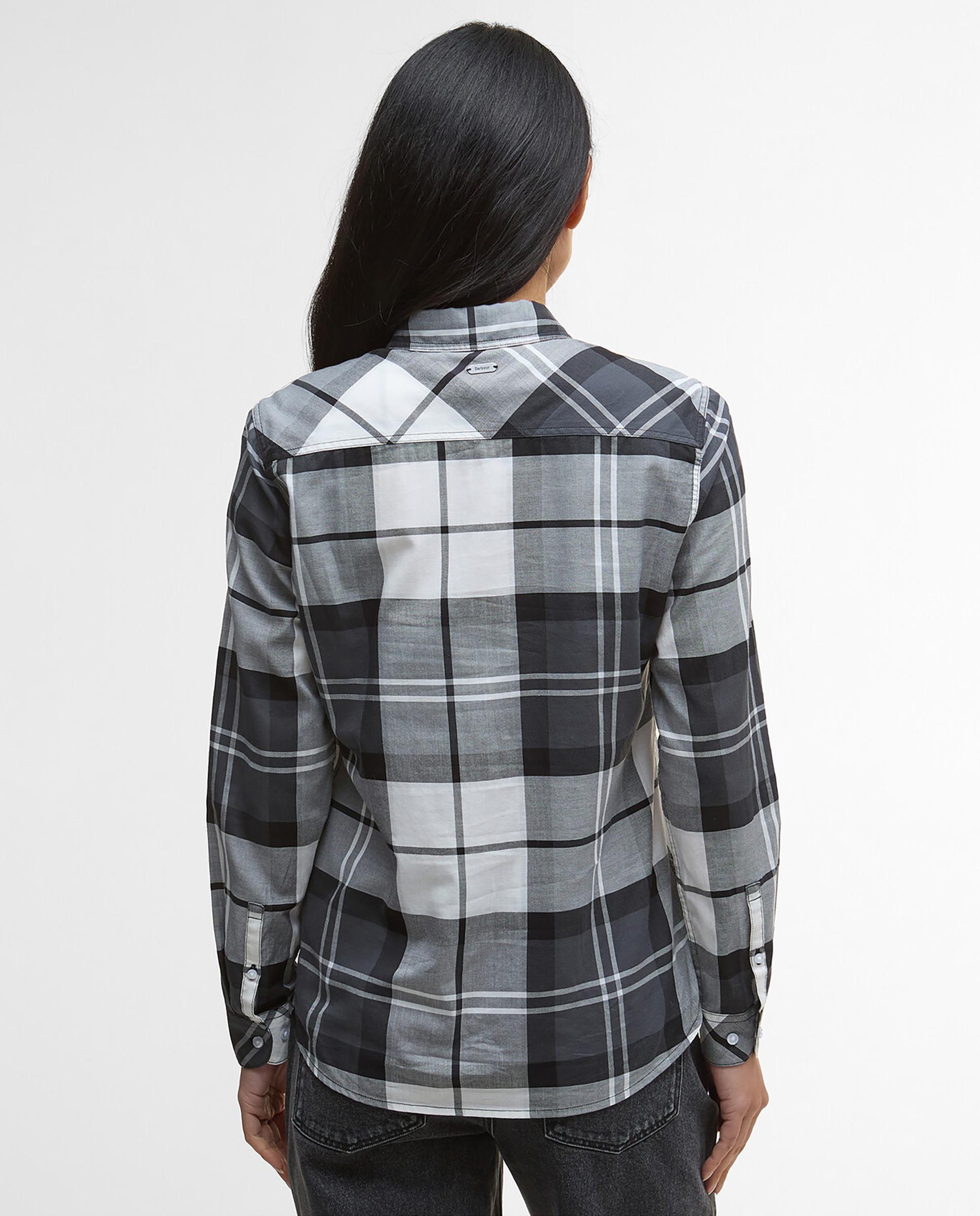 Camisa de mujer casual con estampado de cuadros - Barbour - Azul Azul-2