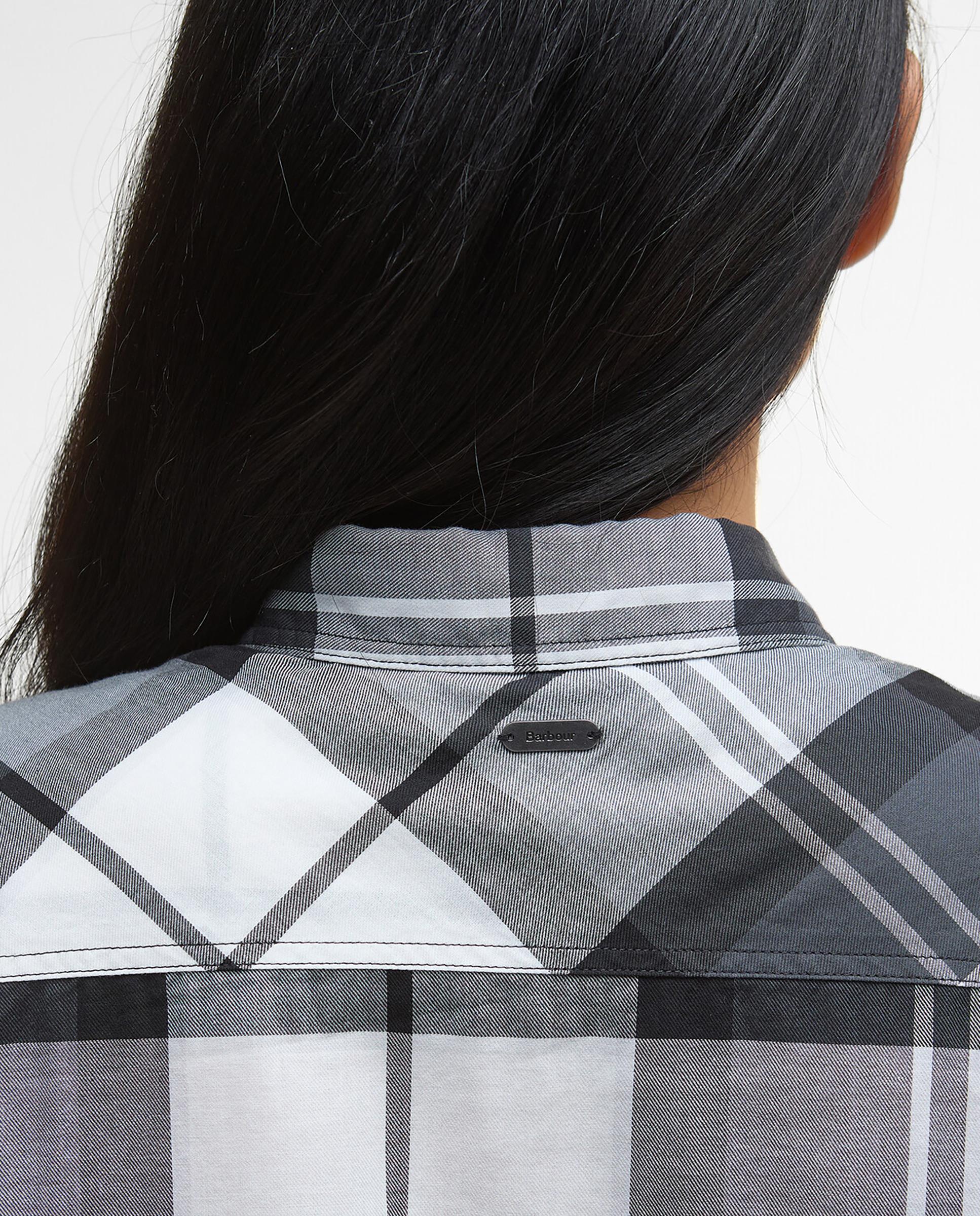Camisa de mujer casual con estampado de cuadros - Barbour - Azul Azul-5