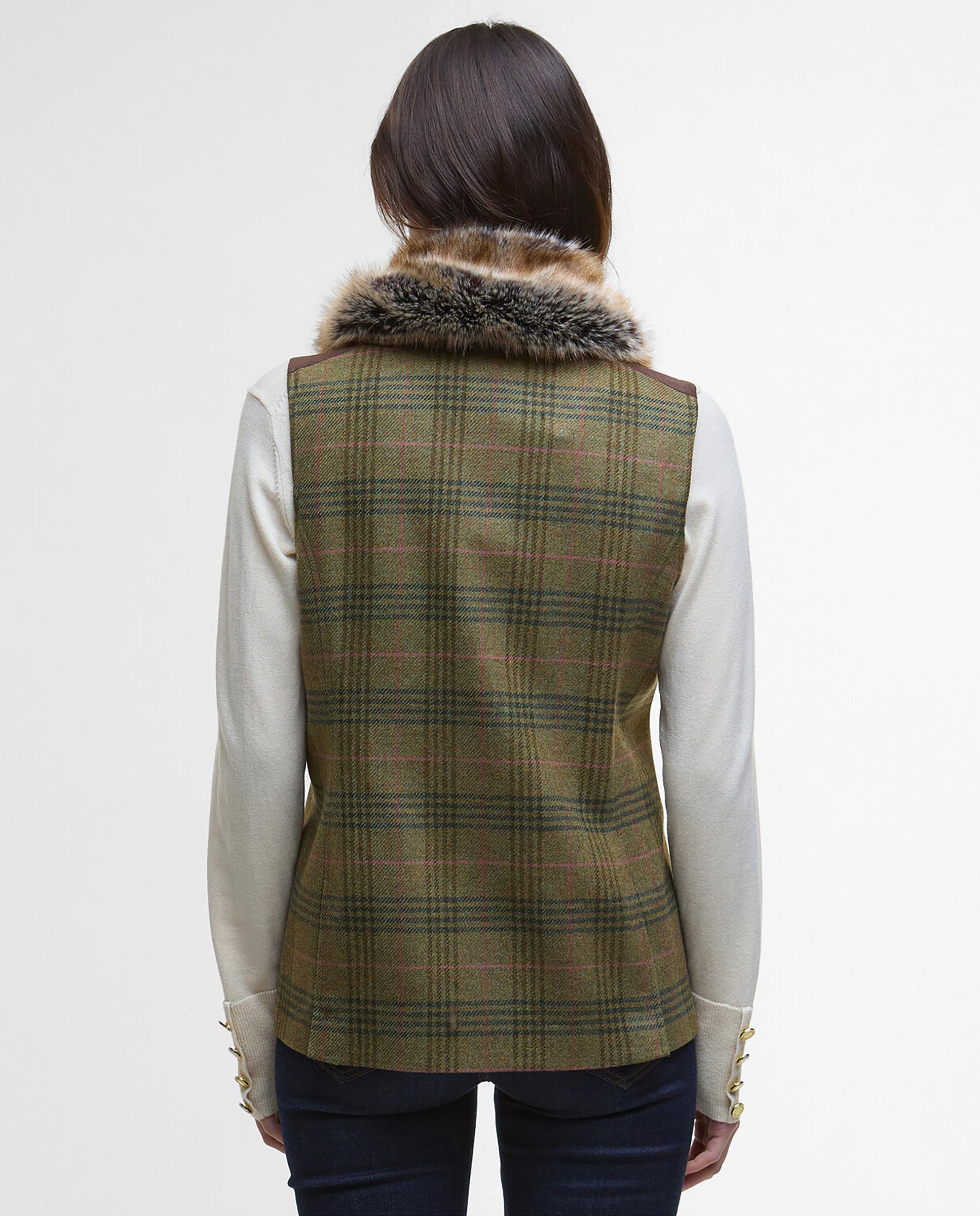 Chaleco de mujer con cuello con acabado efecto pelo y bolsillos laterales con refuerzo - Barbour - Multicolor Multicolor-2