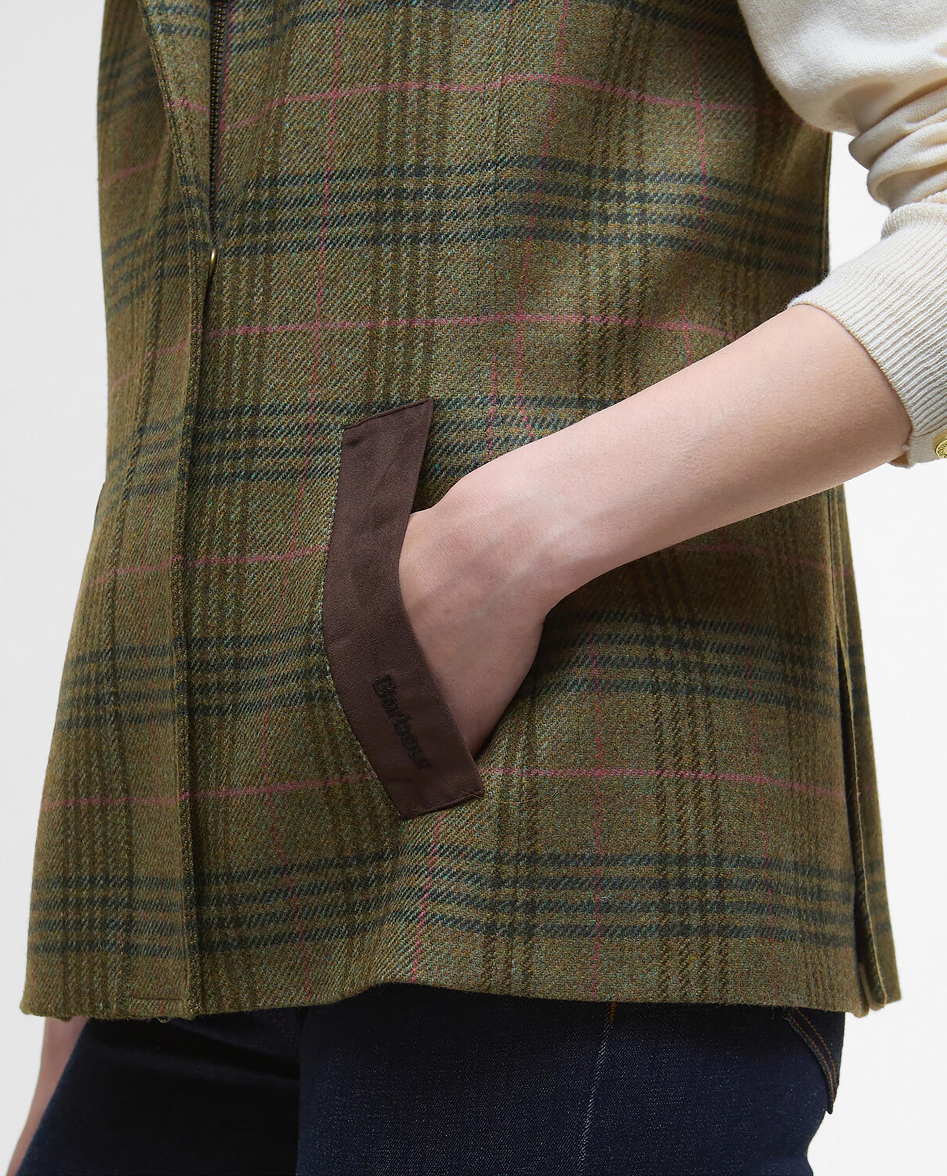 Chaleco de mujer con cuello con acabado efecto pelo y bolsillos laterales con refuerzo - Barbour - Multicolor Multicolor-5