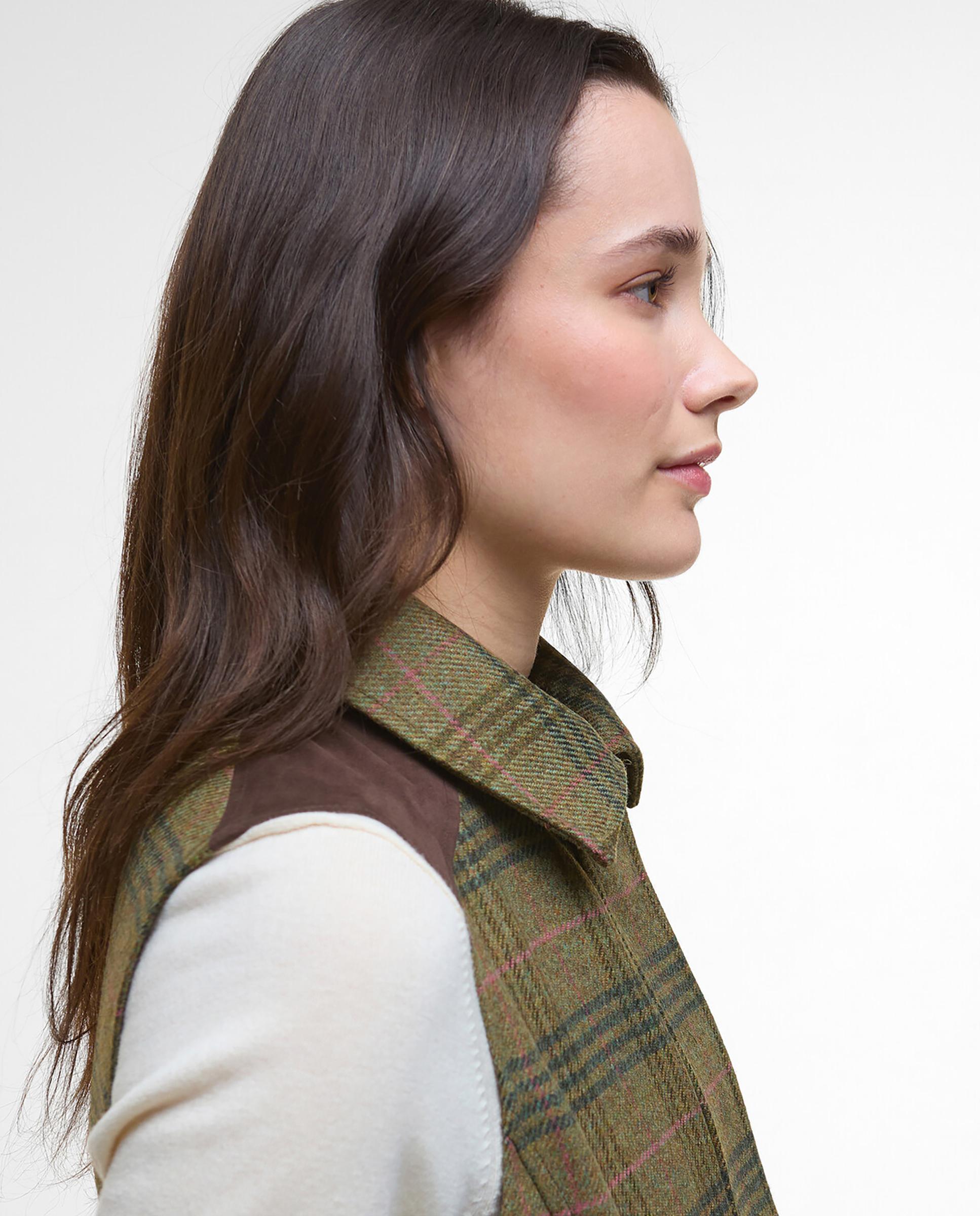 Chaleco de mujer con cuello con acabado efecto pelo y bolsillos laterales con refuerzo - Barbour - Multicolor Multicolor-6