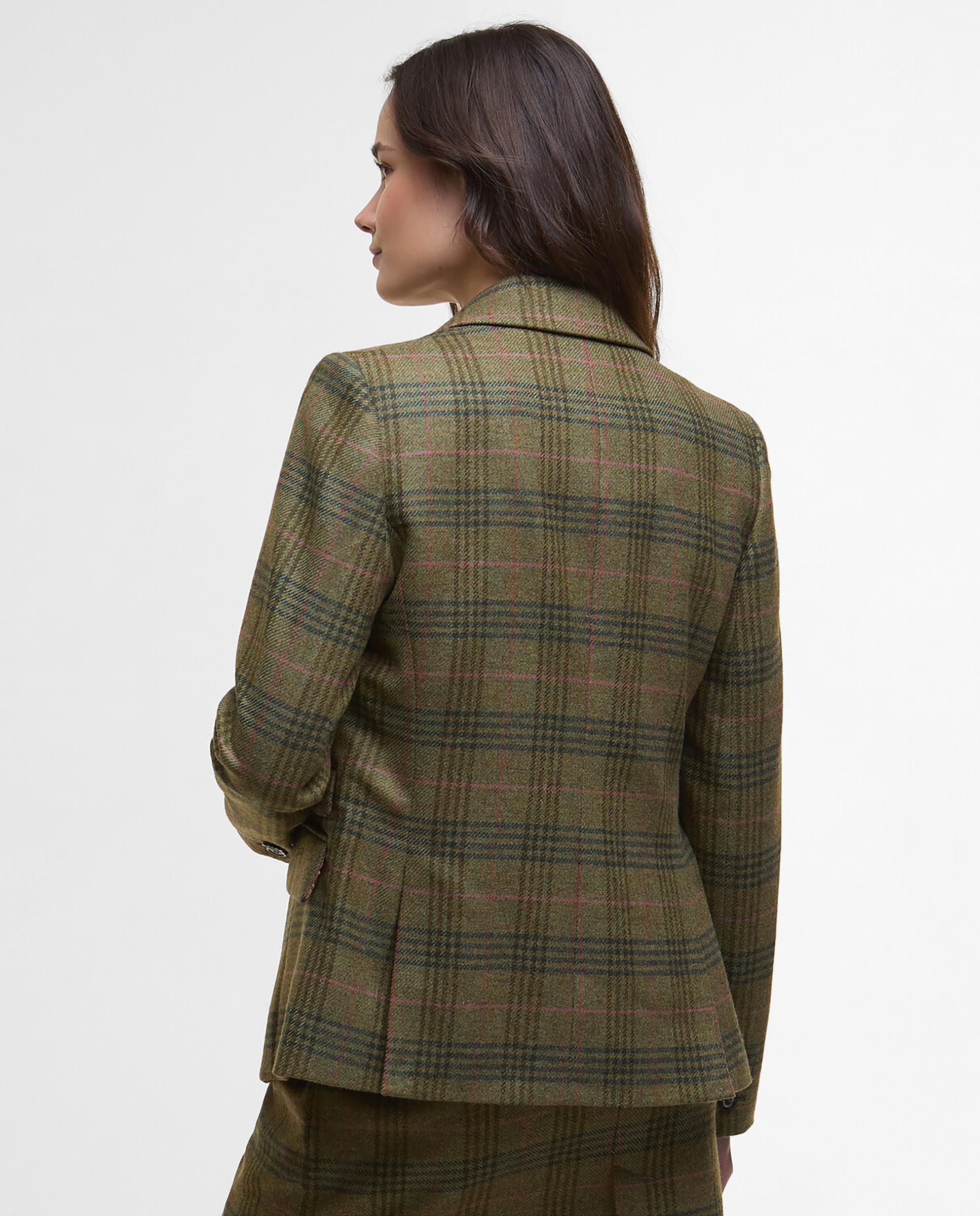 Blazer de mujer con cuello solapa y sencillo cierre central abotonado - Barbour - Multicolor Multicolor-2