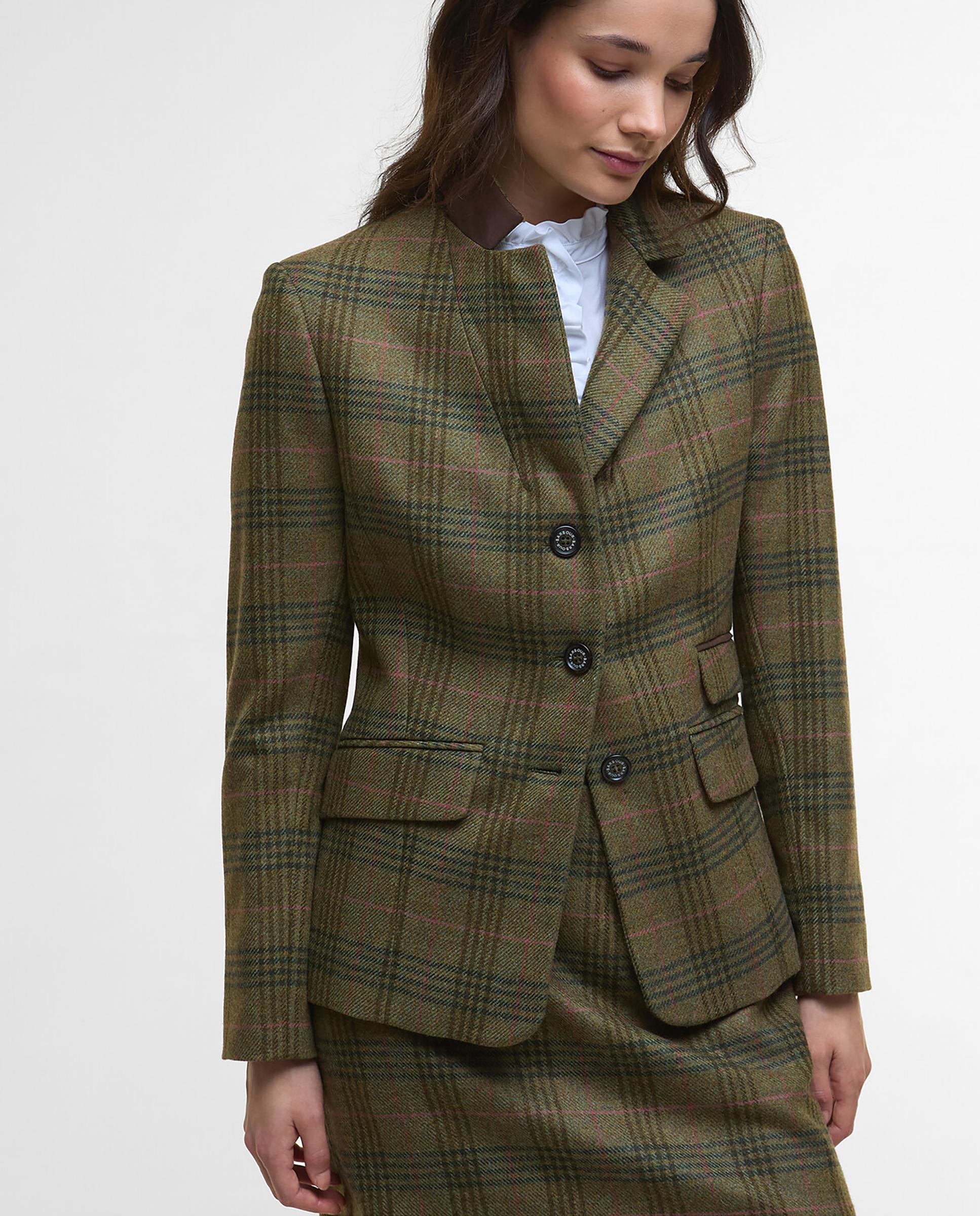 Blazer de mujer con cuello solapa y sencillo cierre central abotonado - Barbour - Multicolor Multicolor-4