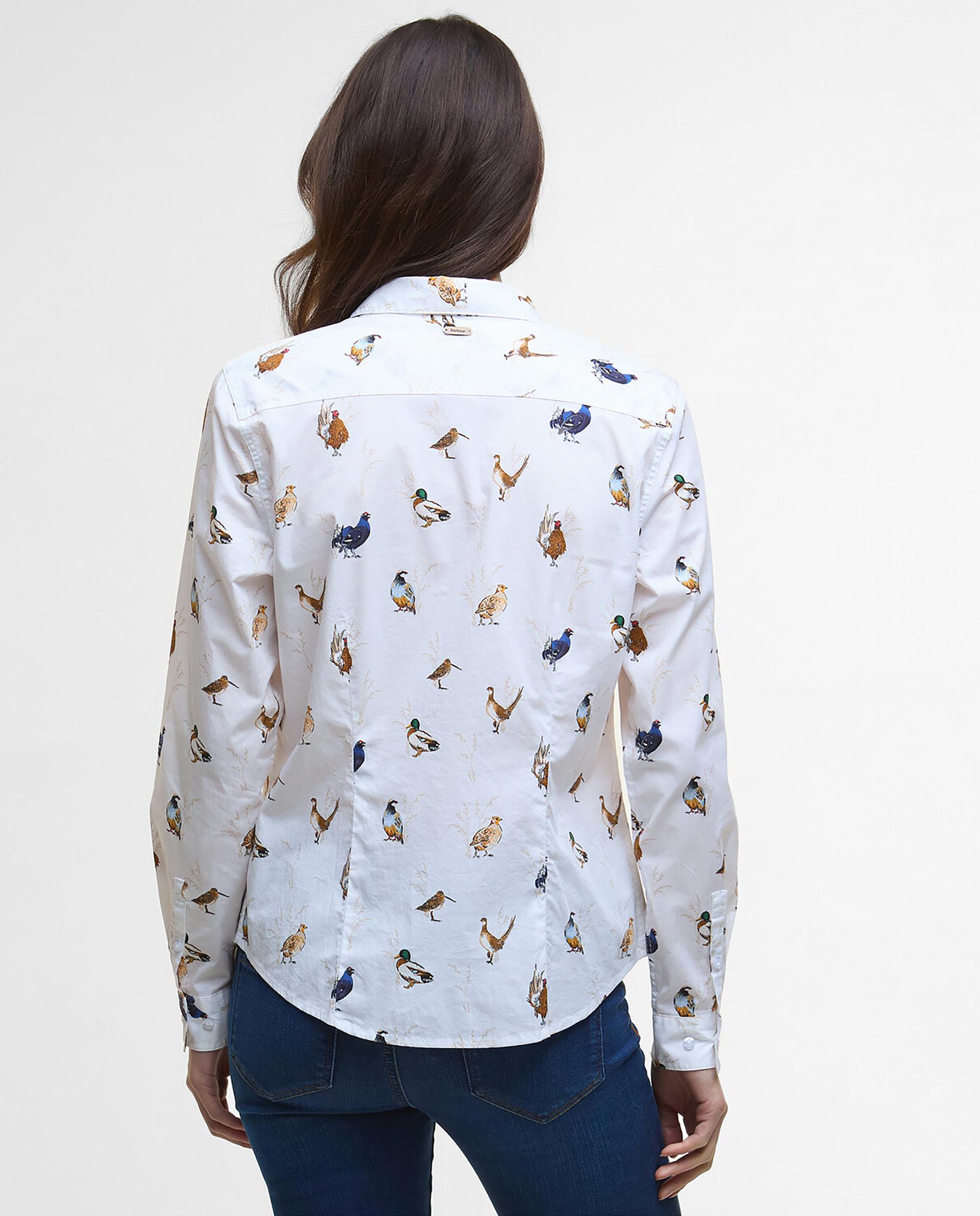 Camisa de mujer de manga larga estampada con cierre central y puños abotonados - Barbour - Multicolor Multicolor-2