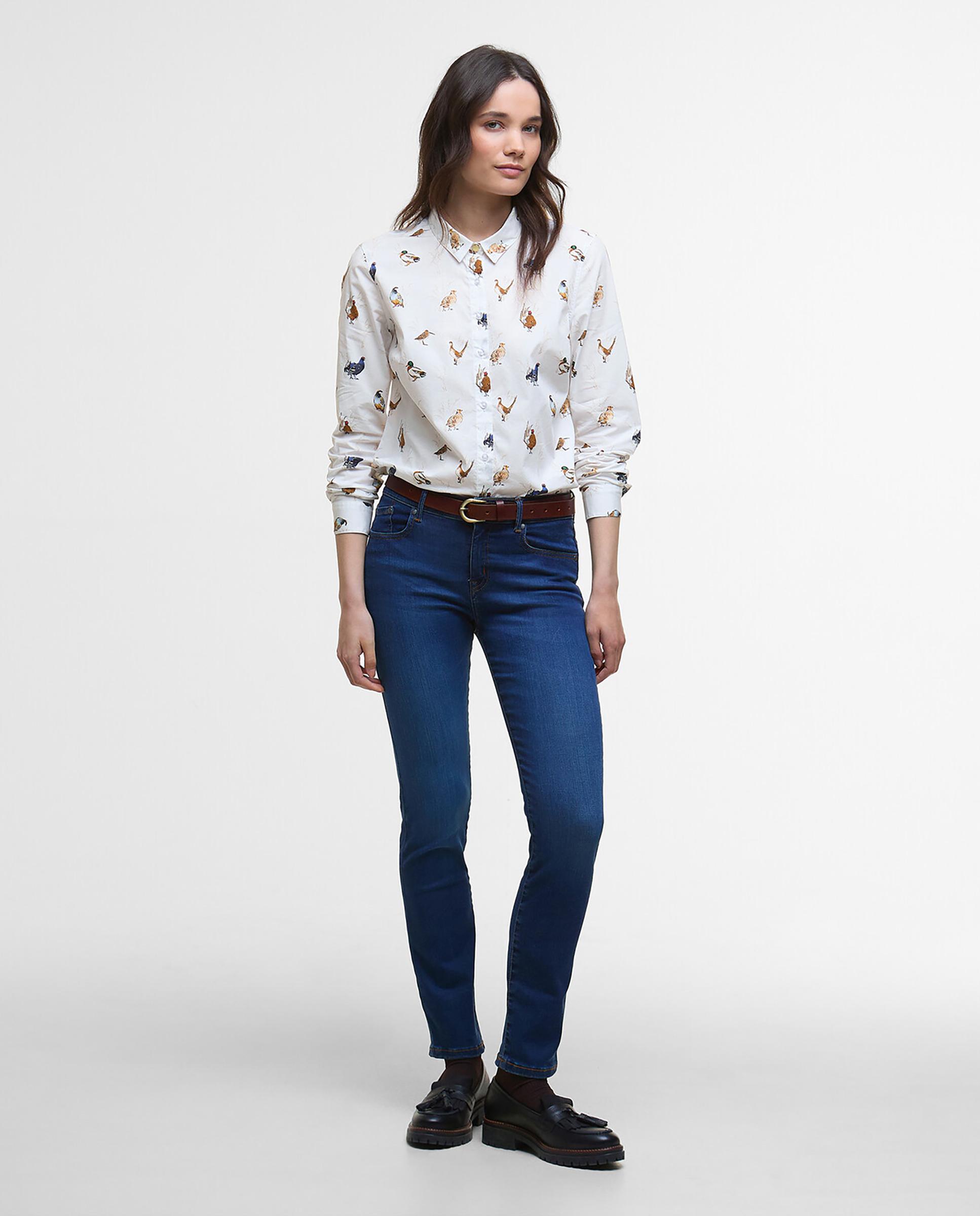 Camisa de mujer de manga larga estampada con cierre central y puños abotonados - Barbour - Multicolor Multicolor-3