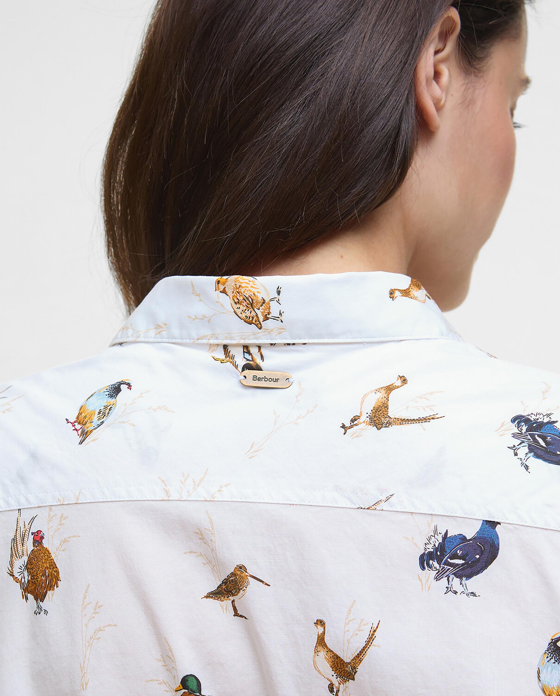 Camisa de mujer de manga larga estampada con cierre central y puños abotonados - Barbour - Multicolor Multicolor-5