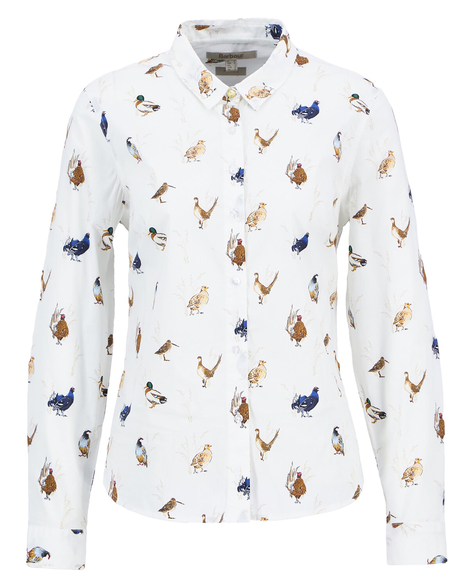 Camisa de mujer de manga larga estampada con cierre central y puños abotonados - Barbour - Multicolor Multicolor-7