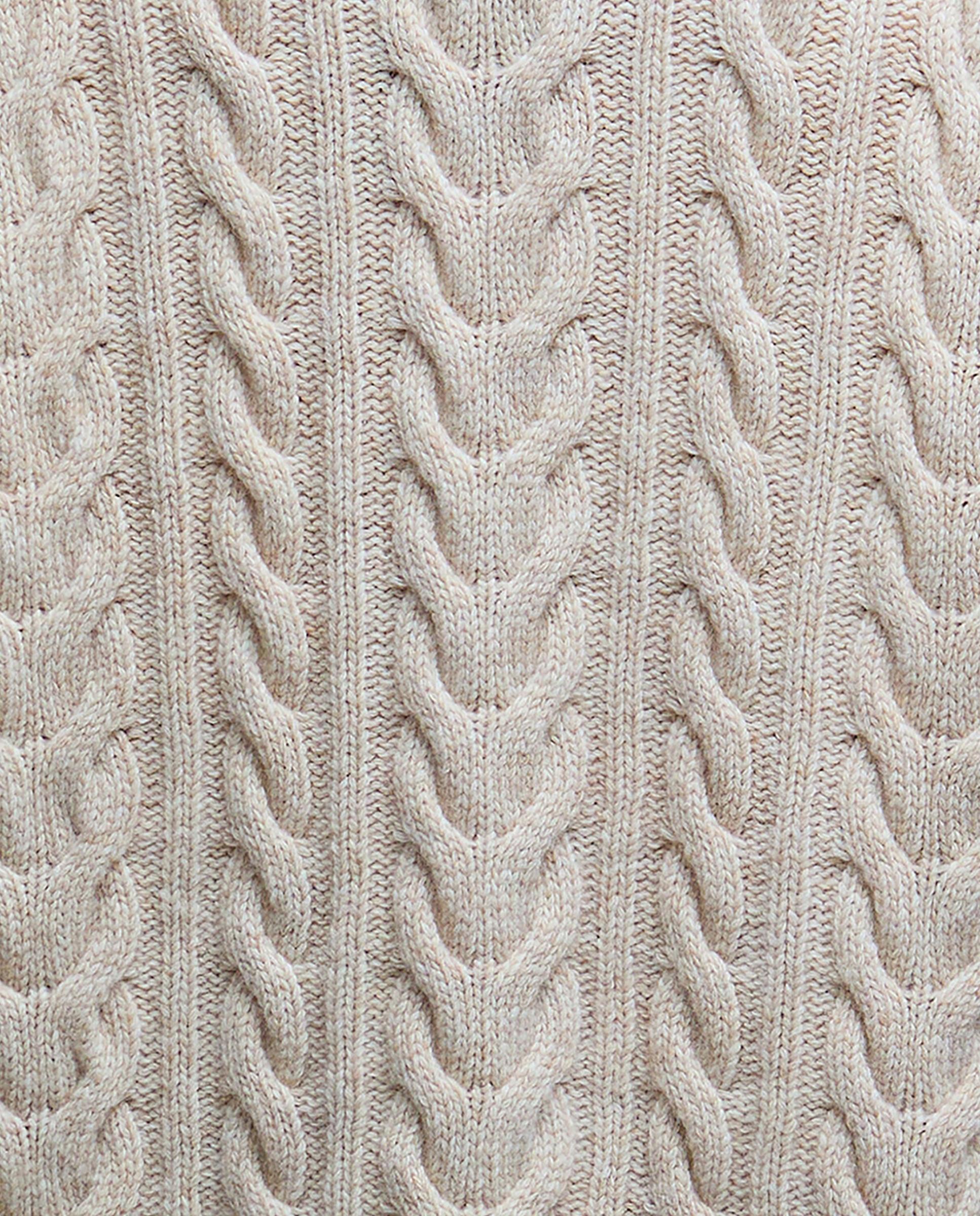 Jersey de mujer de punto grueso con corte ligeramente amplio y cuello acanalado con diseño de espiga - Barbour - Beige Beige-8
