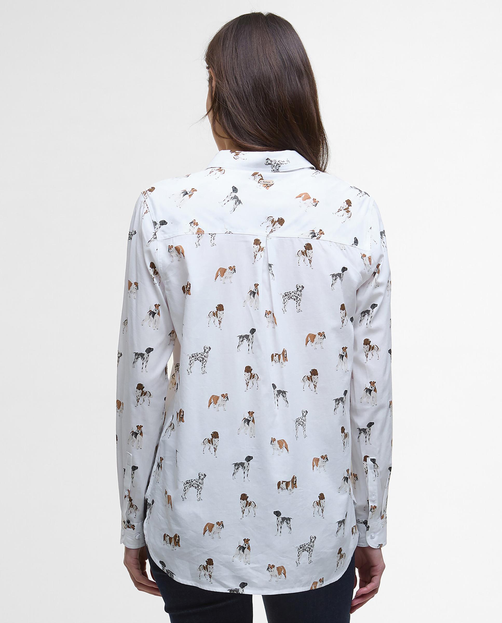 Camisa de mujer de manga larga estampada con cierre central y puños abotonados - Barbour - Multicolor Multicolor-2