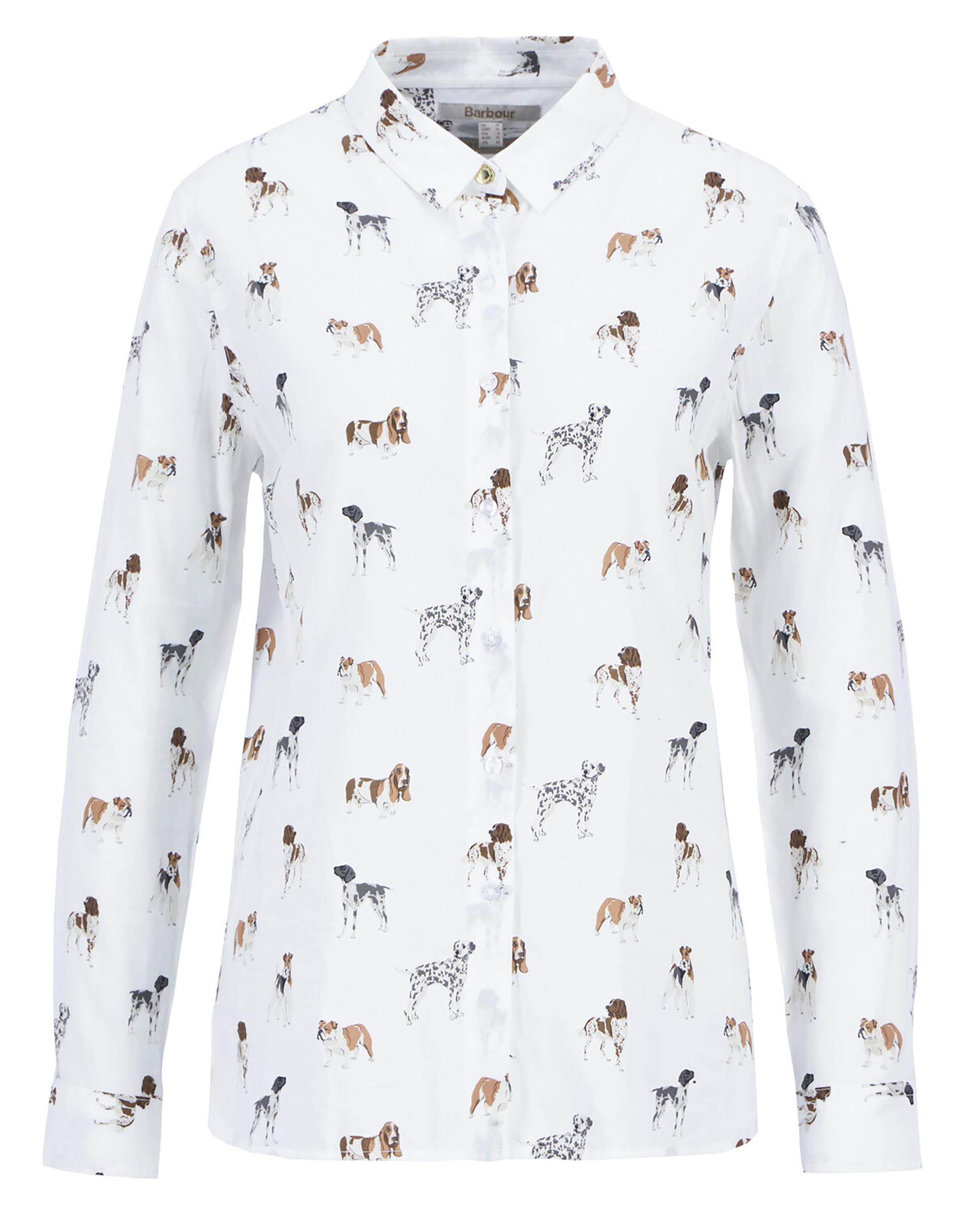 Camisa de mujer de manga larga estampada con cierre central y puños abotonados - Barbour - Multicolor Multicolor-7