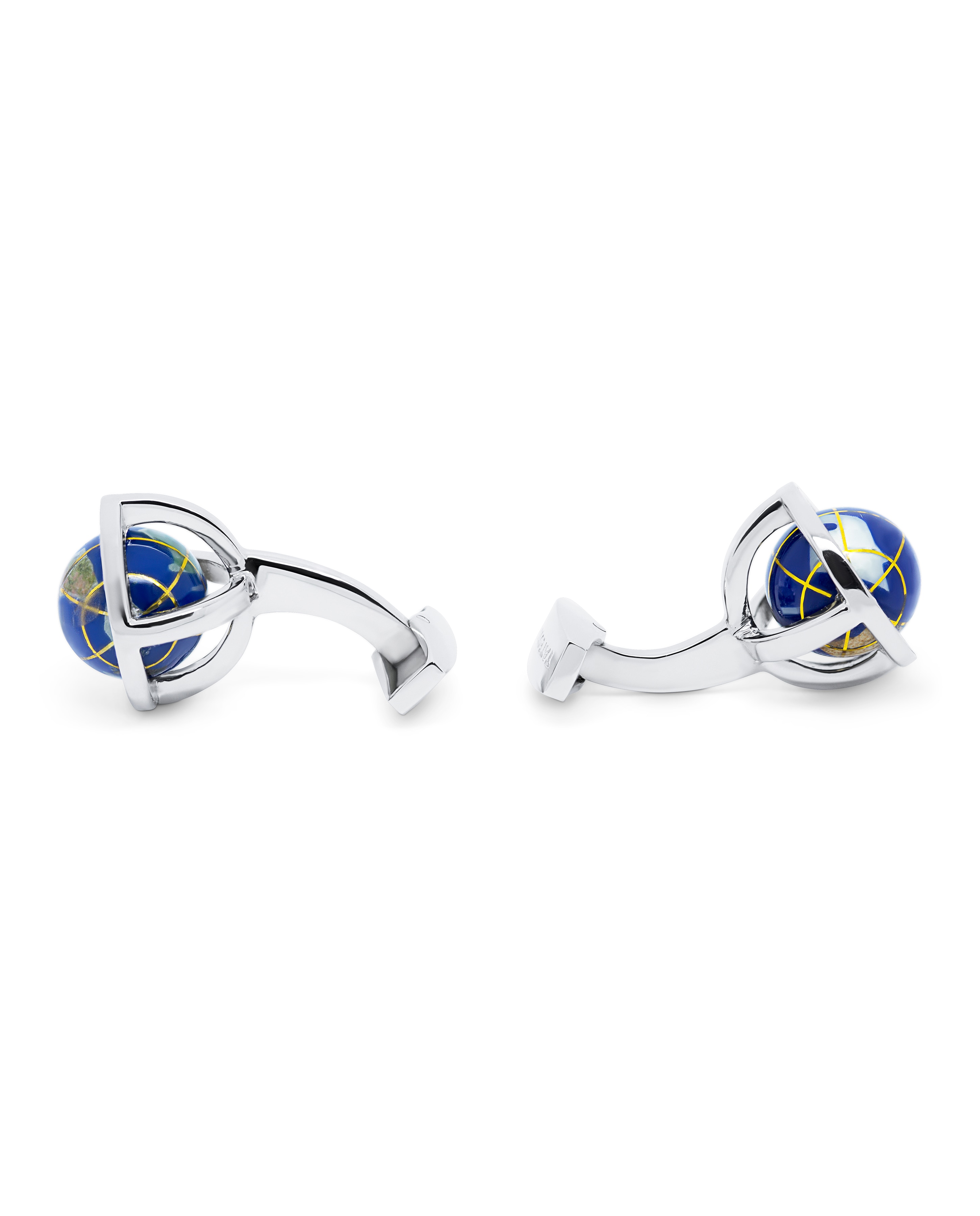 Gemelos Globe plata de ley con lapislázuli - Tateossian - Azul Azul-2