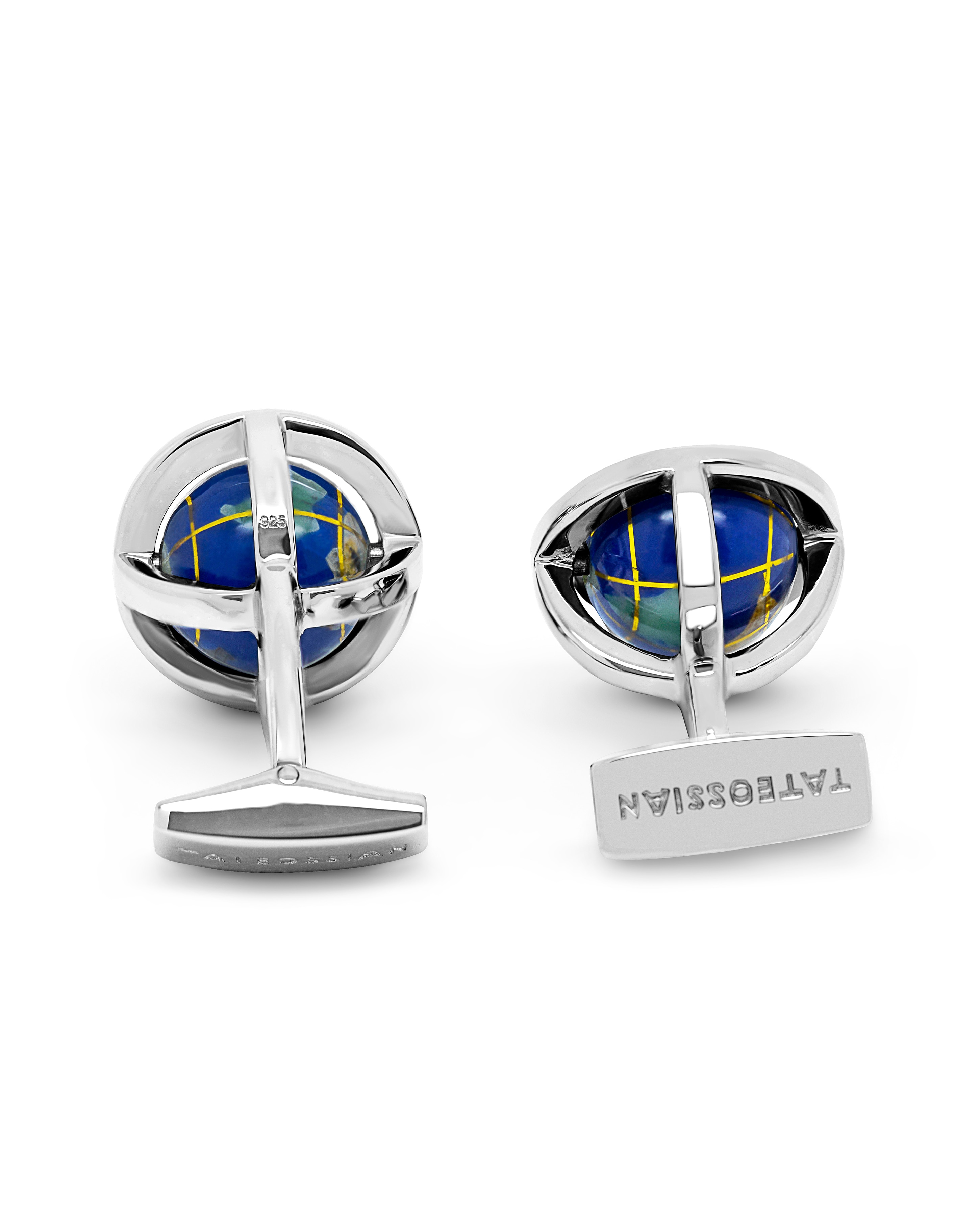 Gemelos Globe plata de ley con lapislázuli - Tateossian - Azul Azul-3