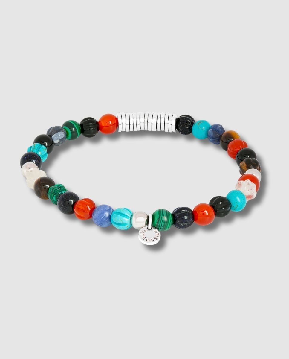 Pulsera de hombre classic discs plata rodiada piedras - Tateossian - Multicolor Multicolor-2