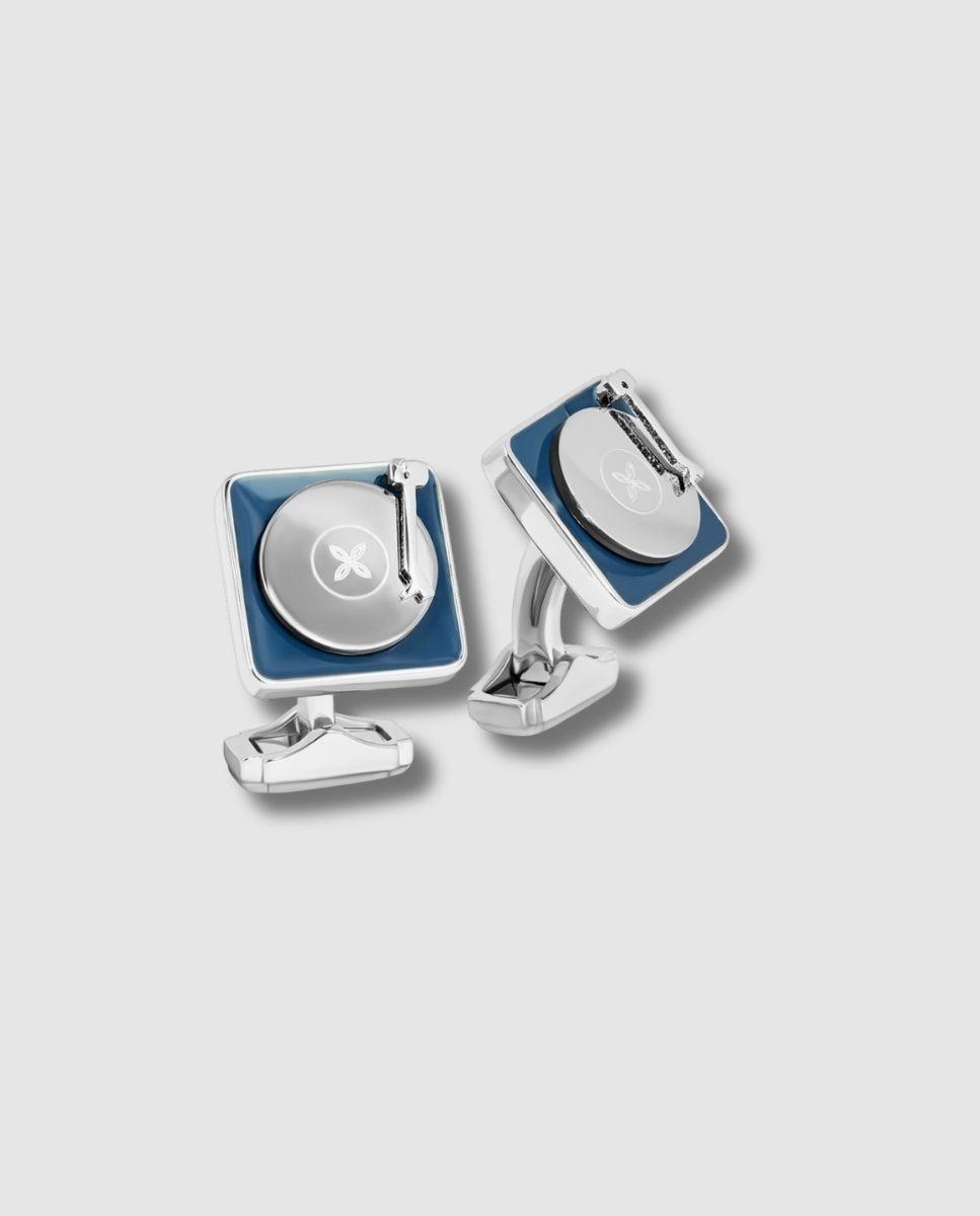 Imagen 0 de Gemelos th vintage paladio esmalte azul Azul