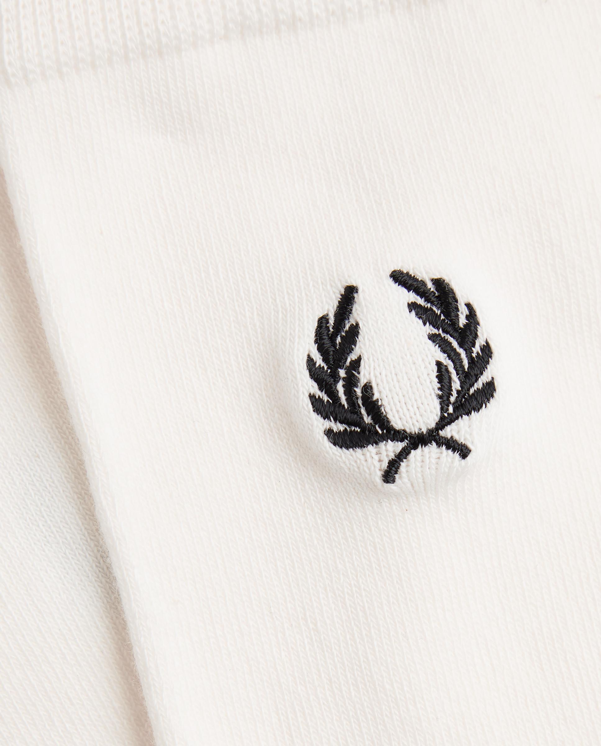 Calcetines altos de hombre lisos con logotipo a contraste - Fred Perry - Blanco Blanco-2
