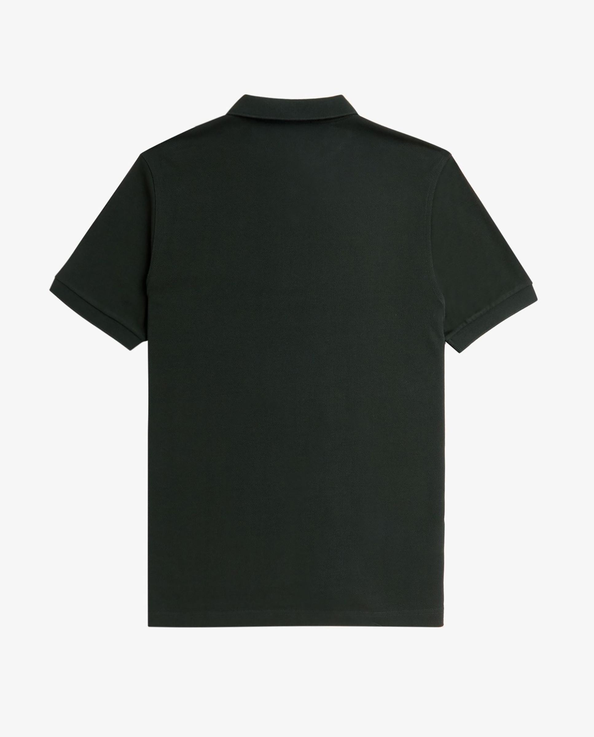 Polo de hombre liso de manga corta en piqué de algodón - Fred Perry - Verde oscuro Verde oscuro-4