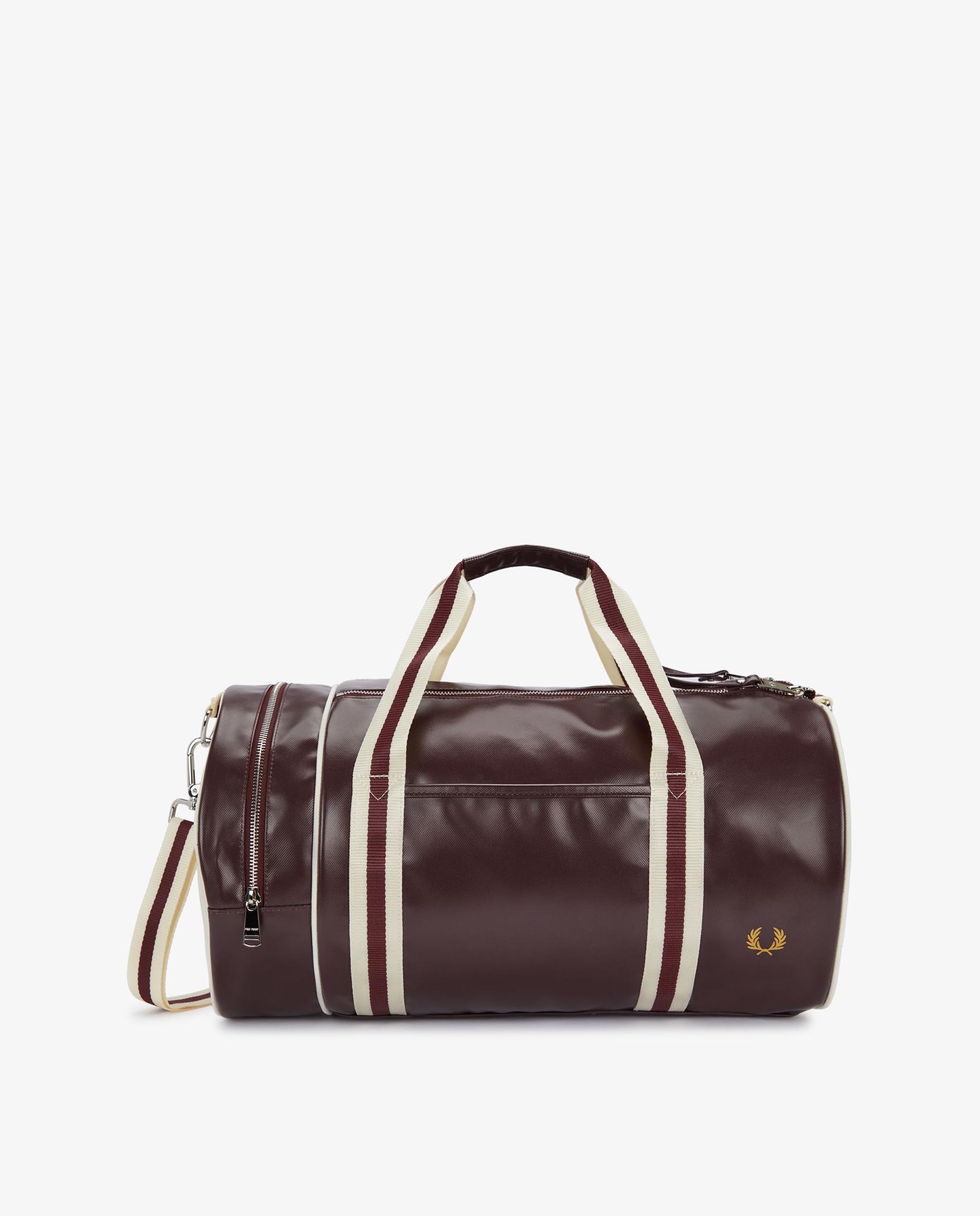 Bandolera de hombre clásica tipo barril con contrastes - Fred Perry - Granate Granate-1