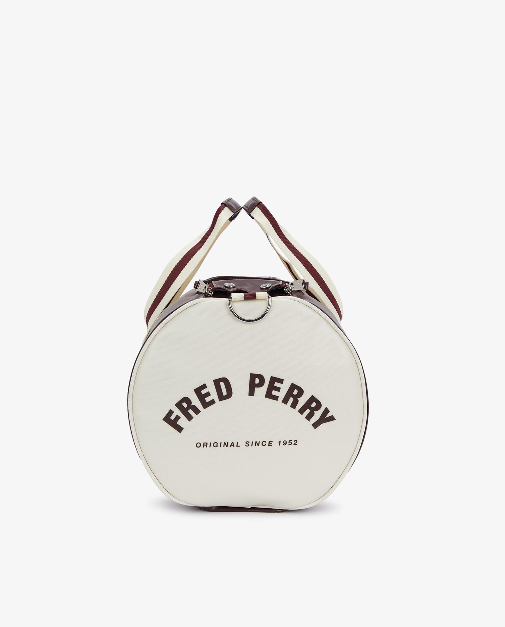 Bandolera de hombre clásica tipo barril con contrastes - Fred Perry - Granate Granate-3