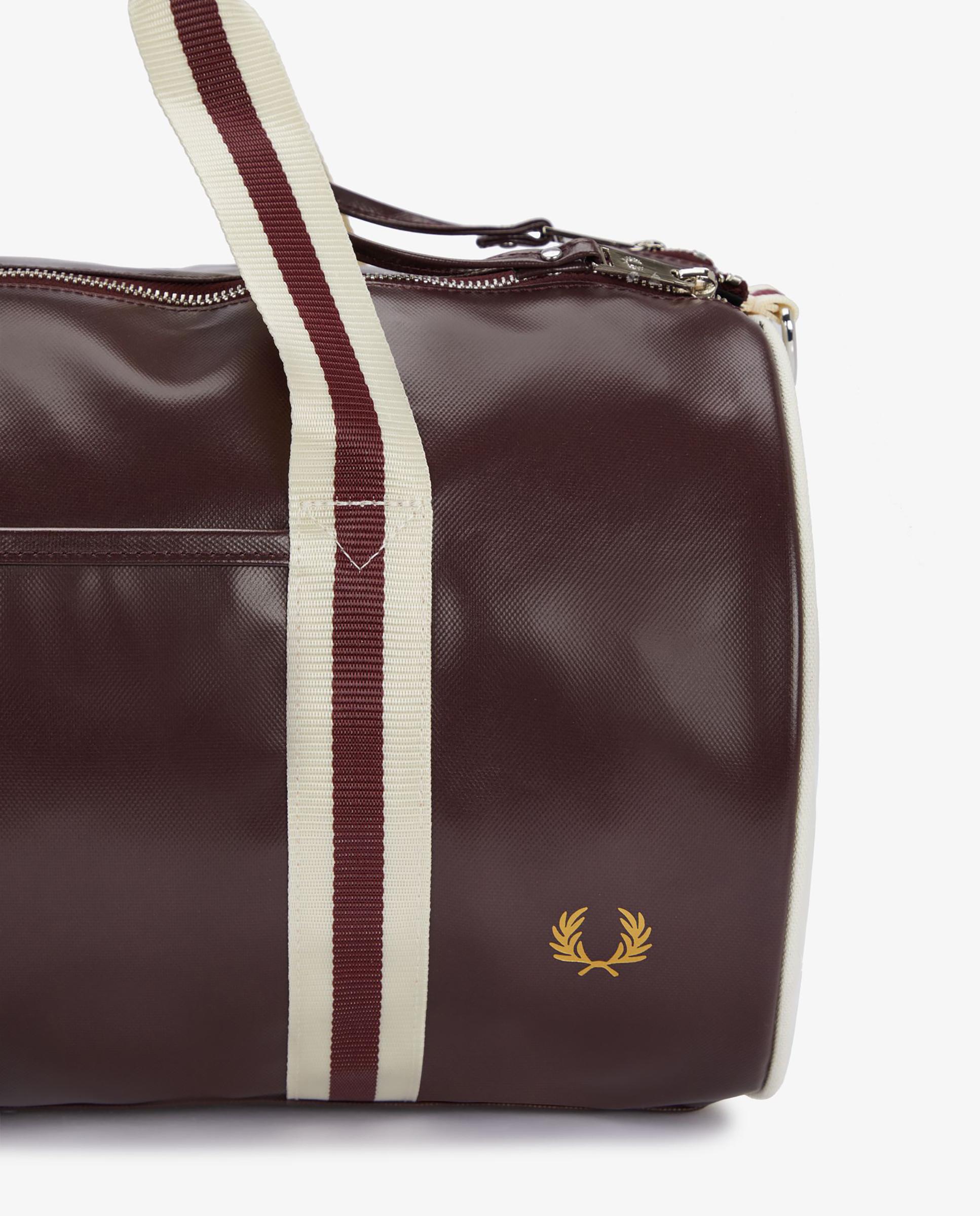 Bandolera de hombre clásica tipo barril con contrastes - Fred Perry - Granate Granate-5
