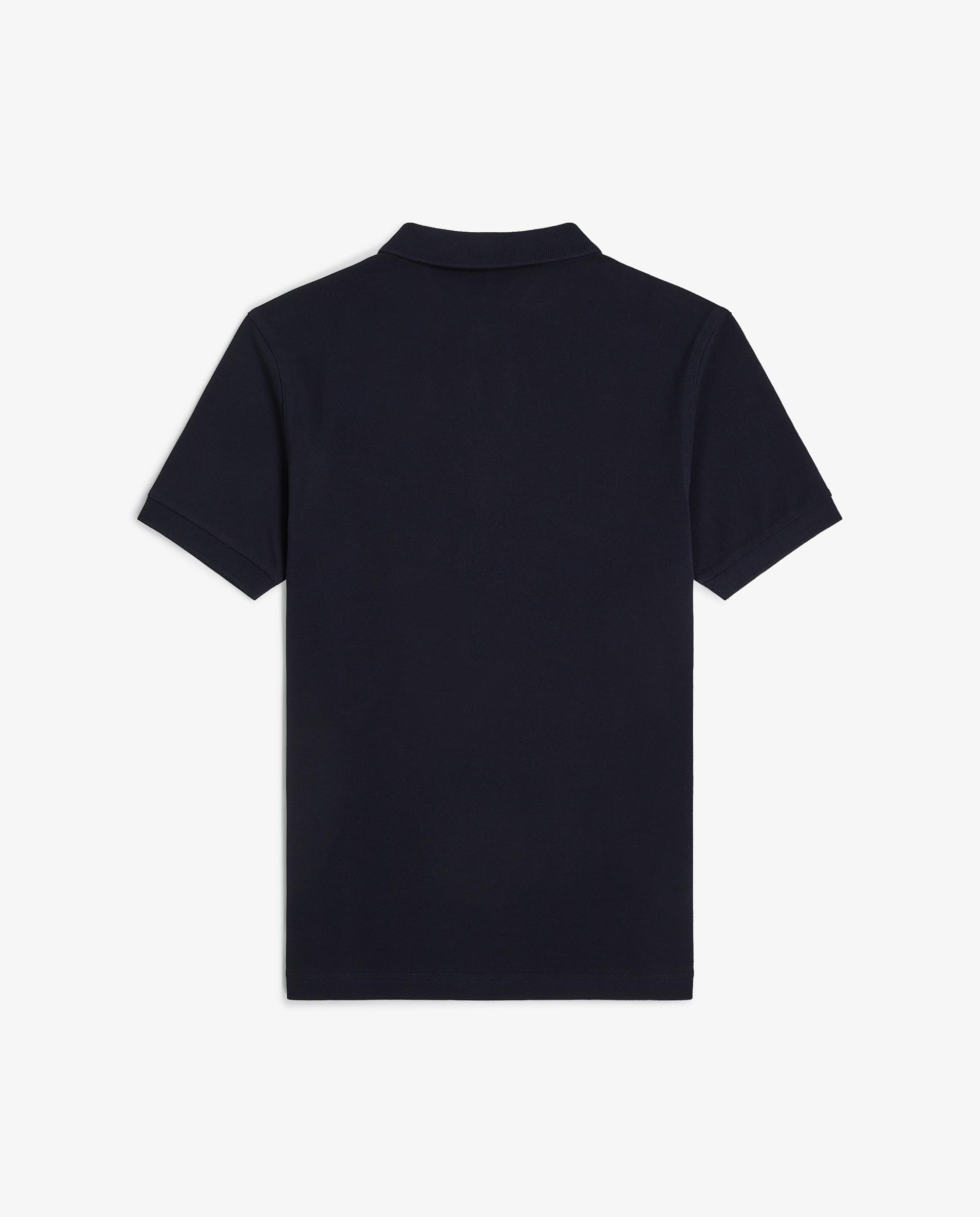 Polo de hombre liso de manga corta en piqué de algodón - Fred Perry - Negro / Blanco Negro / Blanco-6