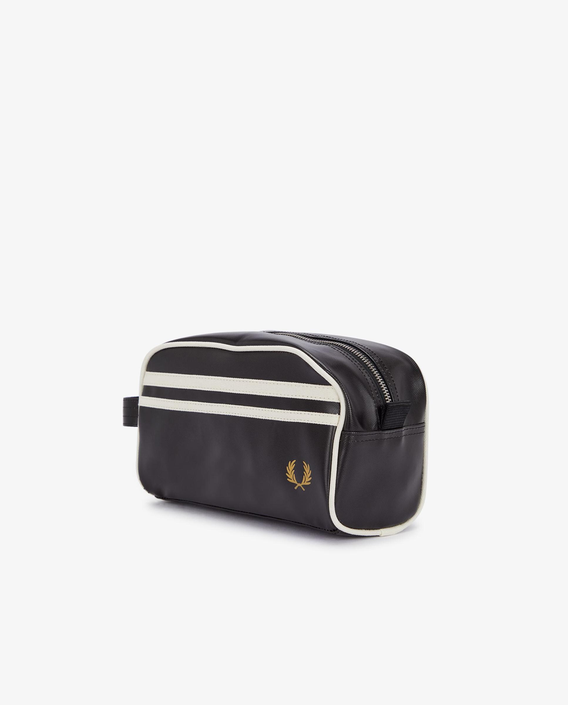 Neceser de hombre con asa de mano y cierre de cremallera - Fred Perry - Negro Negro-3