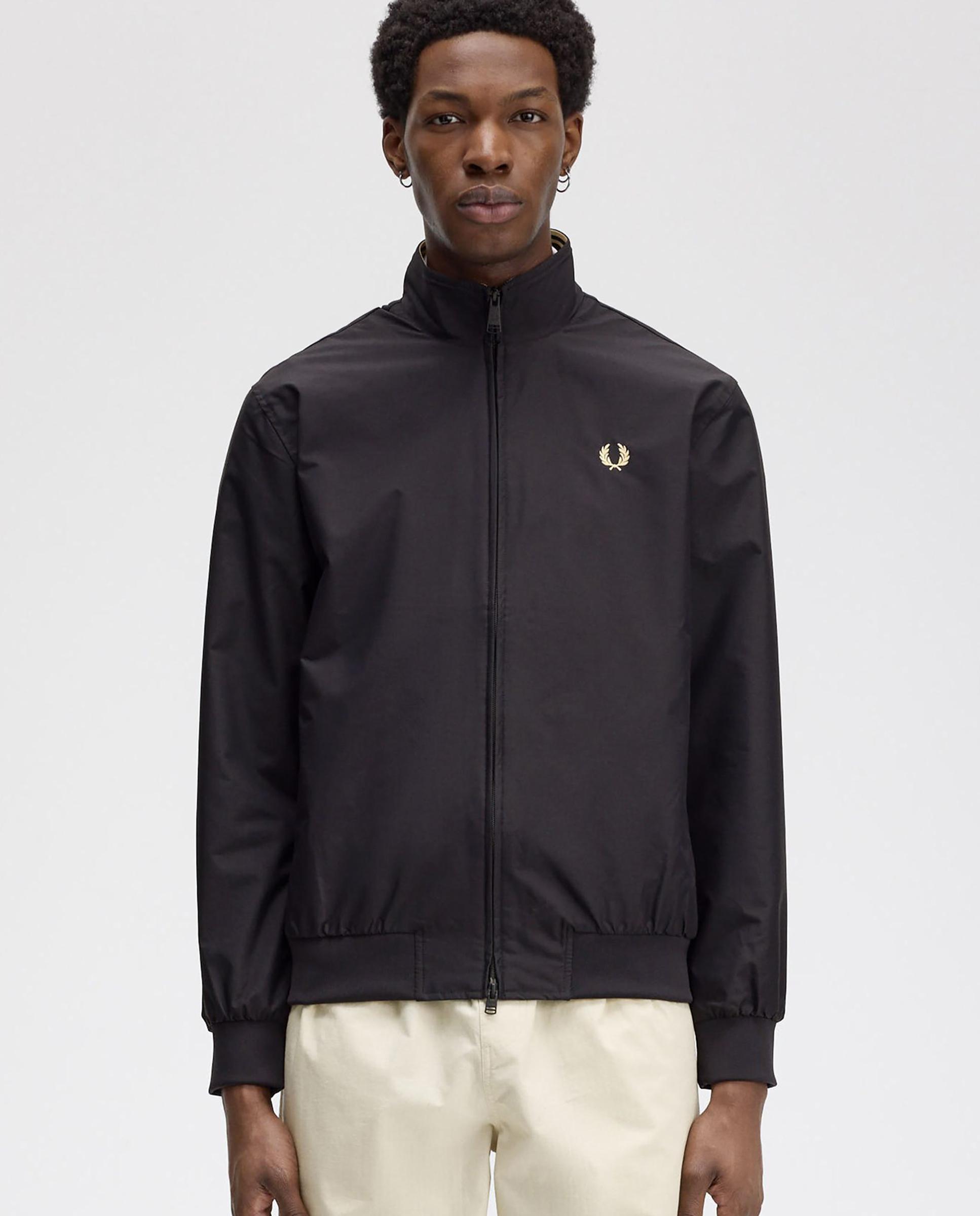 Cazadora de hombre Brentham con cremallera bidireccional - Fred Perry - Negro Negro-1