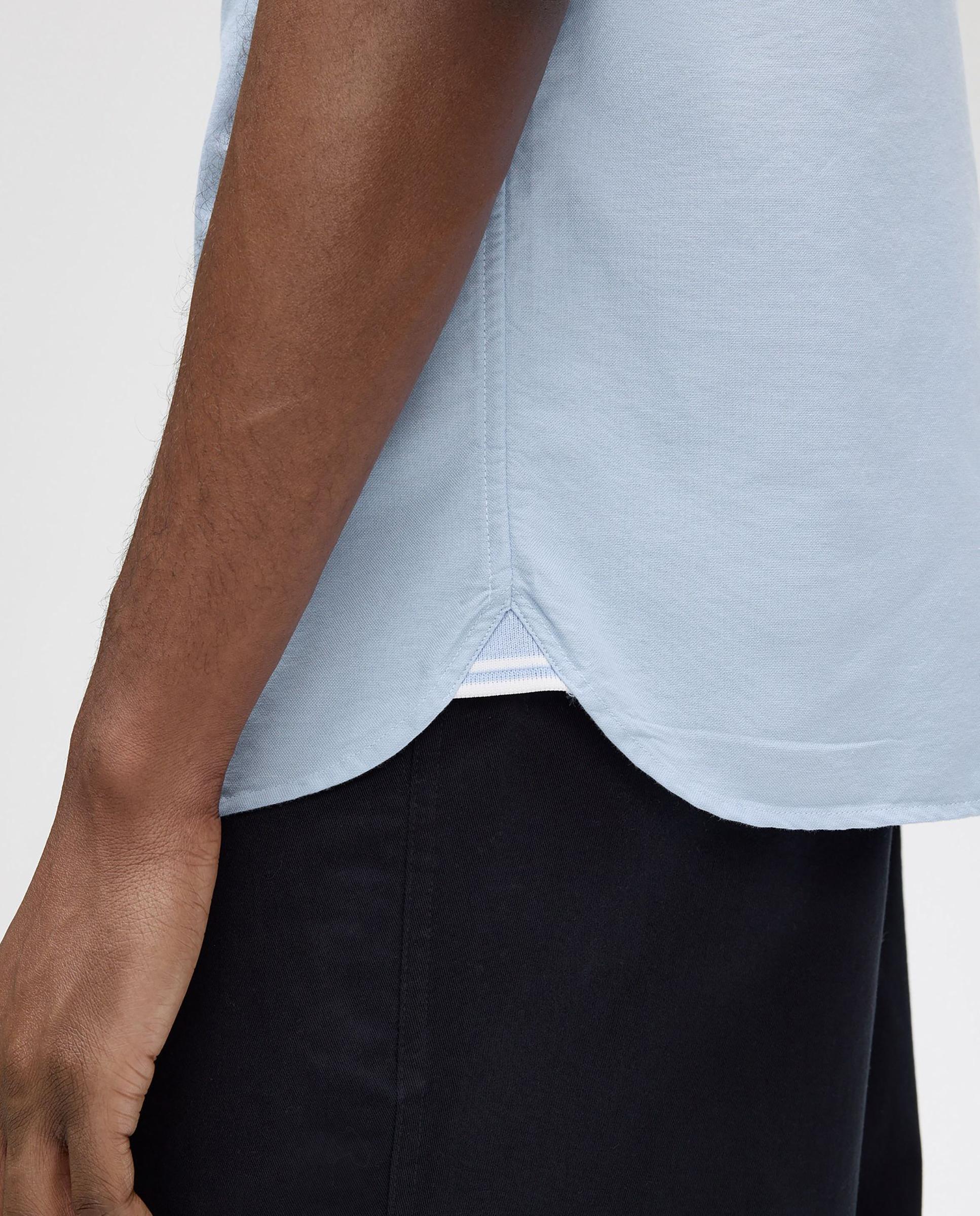 Camisa Oxford de hombre manga corta con bolsillo - Fred Perry - Azul claro Azul claro-6