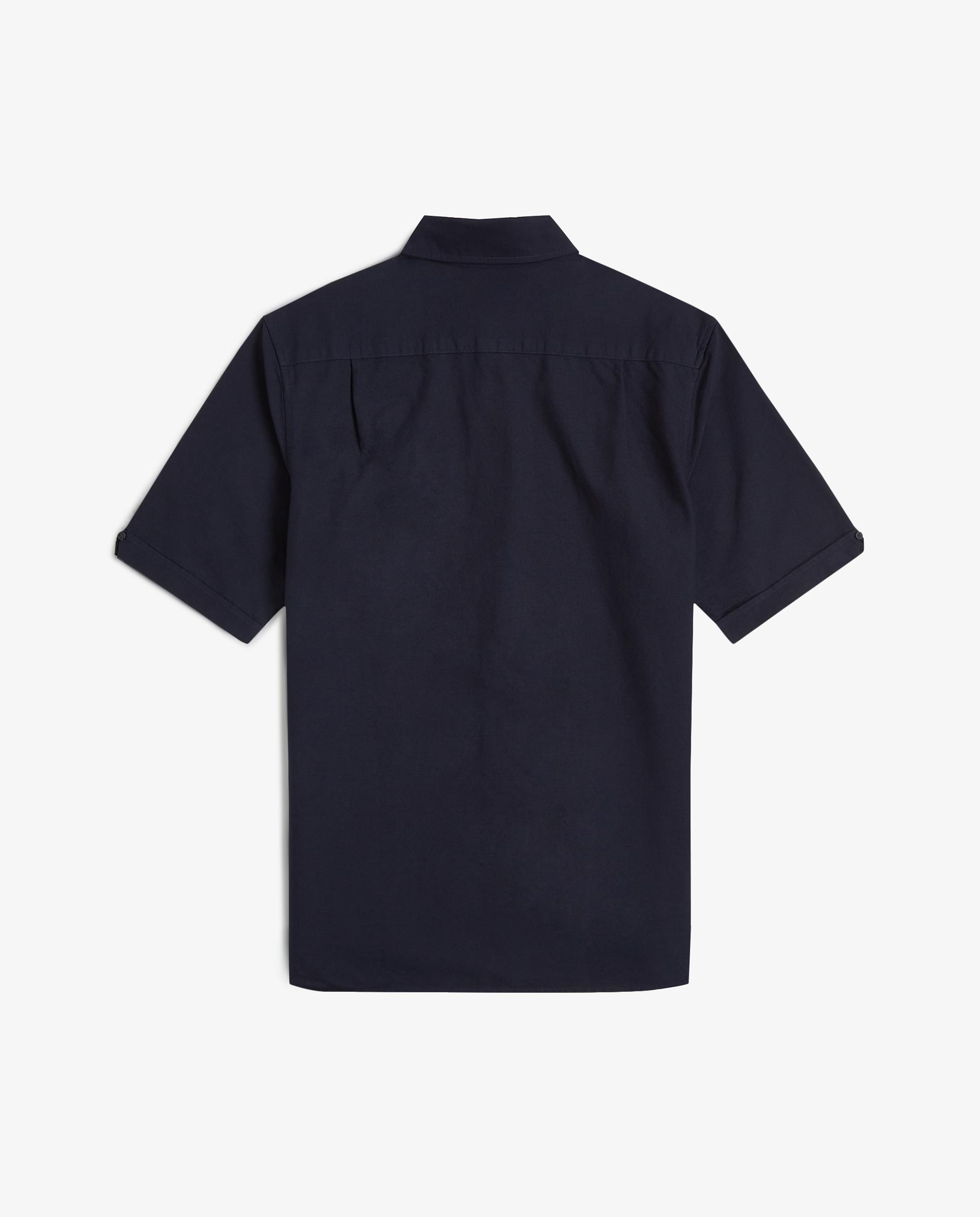 Camisa Oxford de hombre manga corta con bolsillo - Fred Perry - Azul marino Azul marino-8