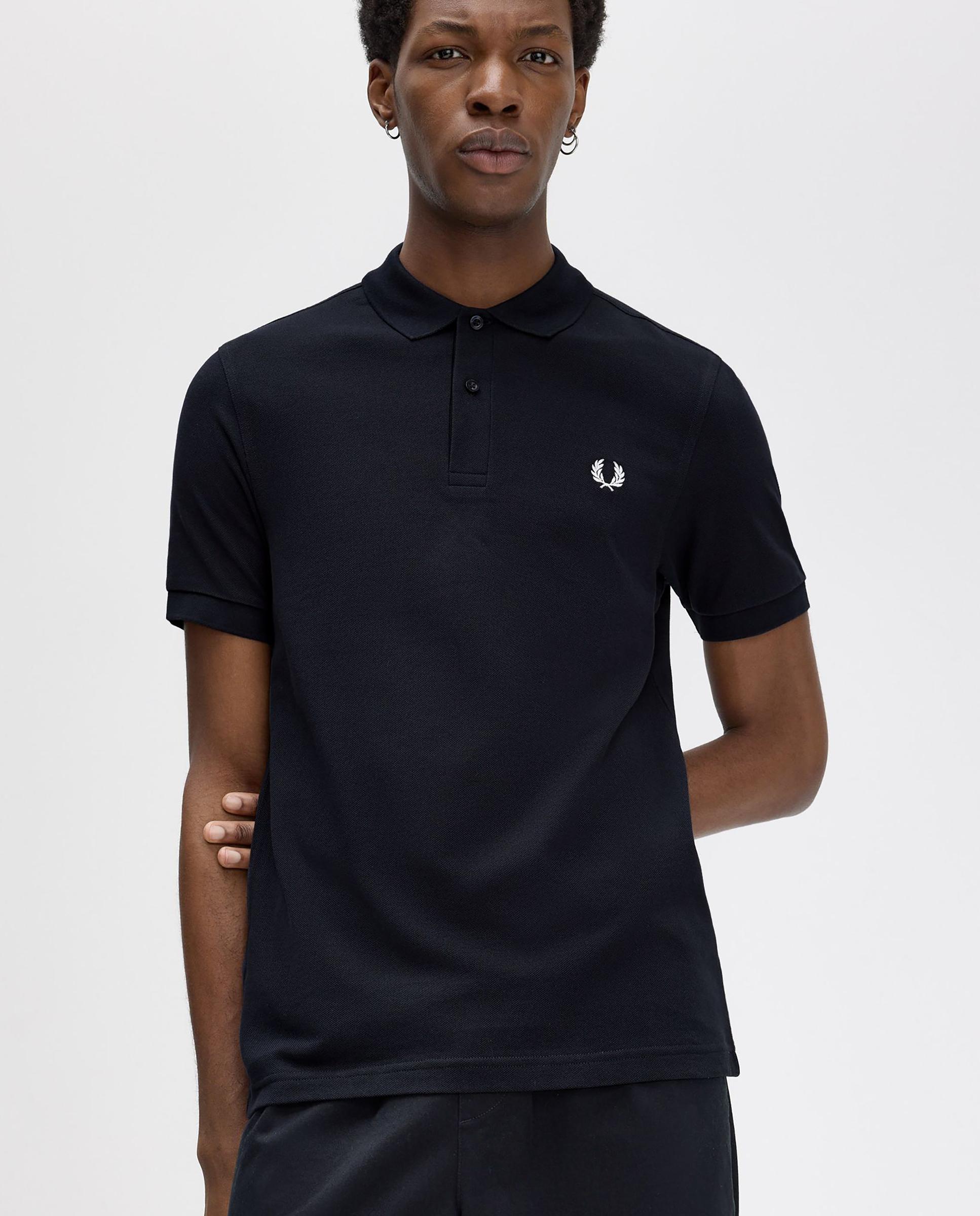 Polo de hombre liso de manga corta en piqué de algodón - Fred Perry - Azul marino Azul marino-3