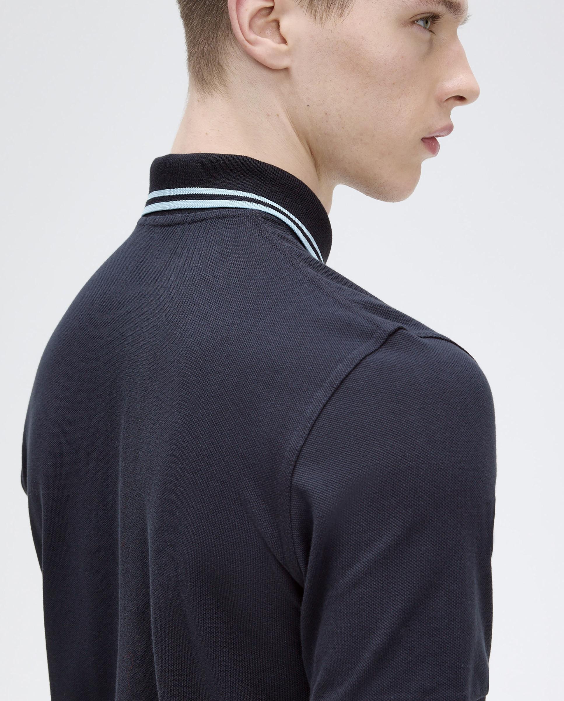 Imagen 4 de Polo de hombre manga corta en punto piqué hecho en inglaterra - Fred Perry - Azul marino Azul marino