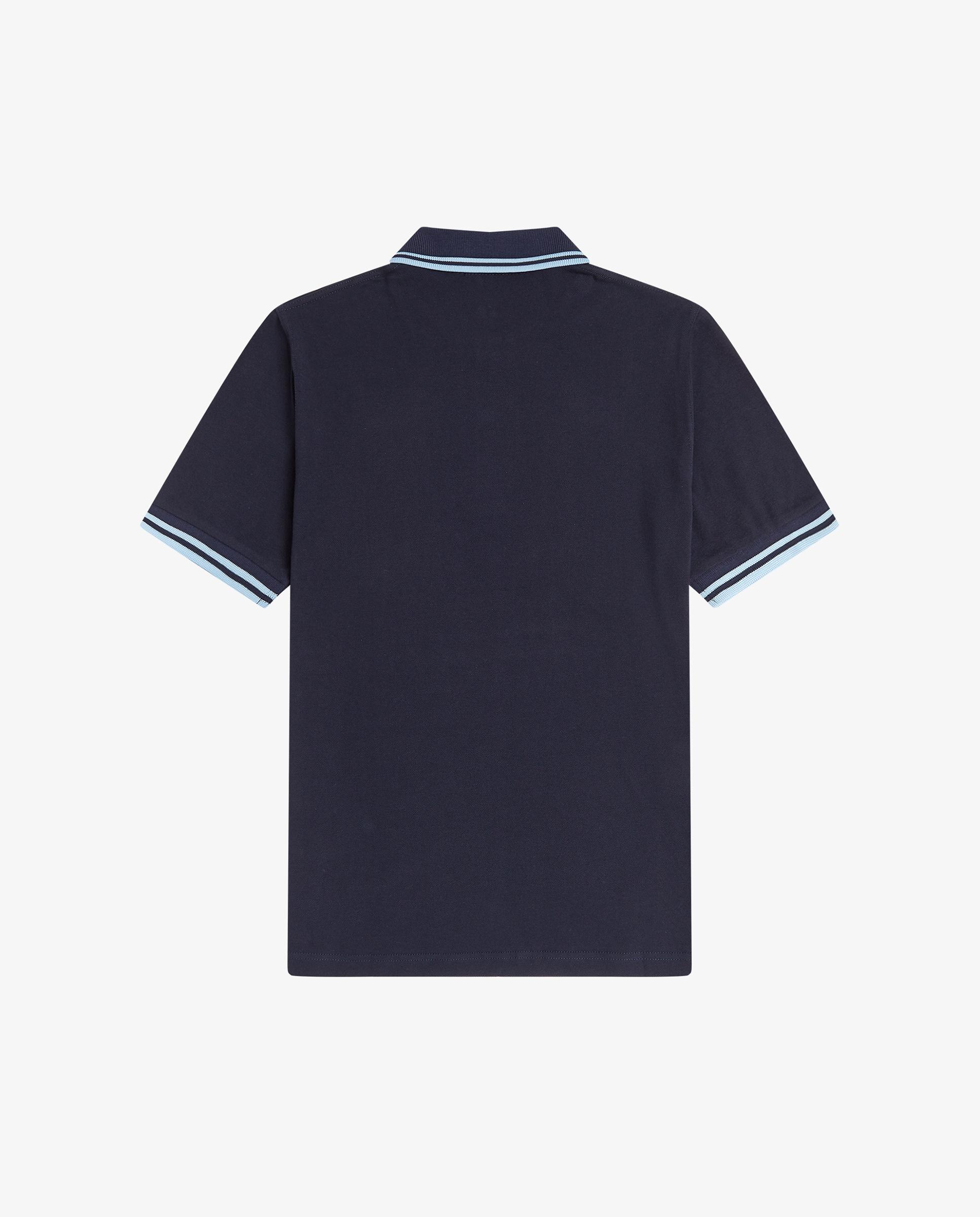 Imagen 8 de Polo de hombre manga corta en punto piqué hecho en inglaterra - Fred Perry - Azul marino Azul marino