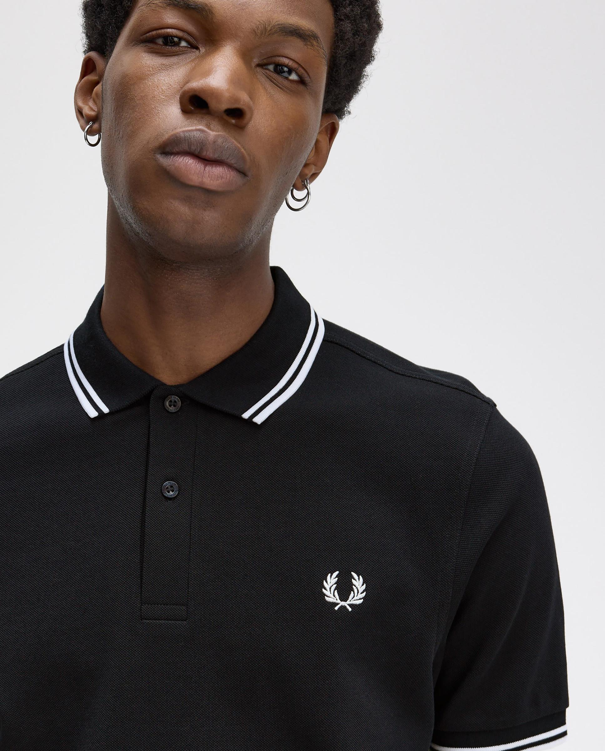 Polo de hombre de piqué de algodón manga corta - Fred Perry - Navy Navy-3