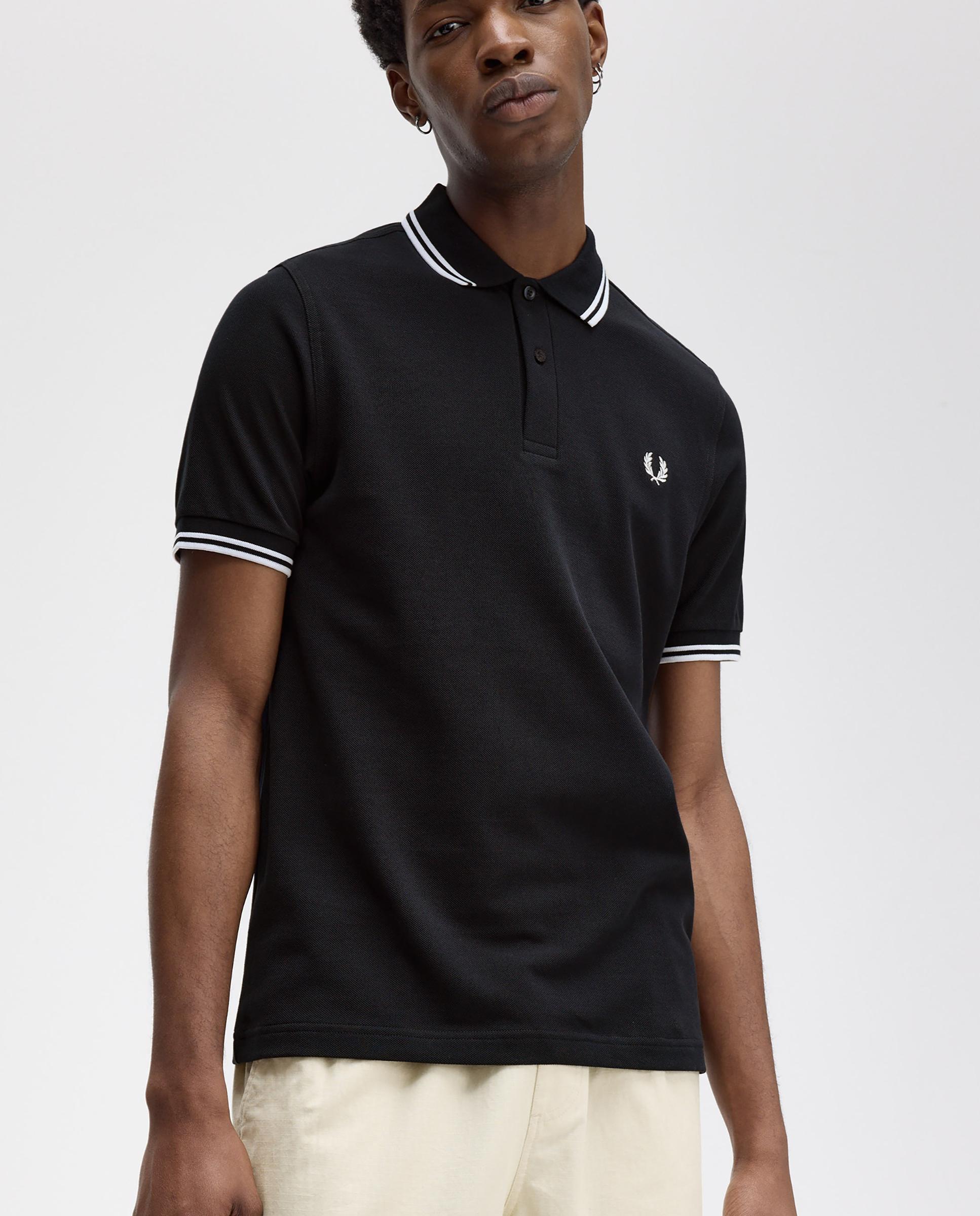 Polo de hombre de piqué de algodón manga corta - Fred Perry - Navy Navy-4