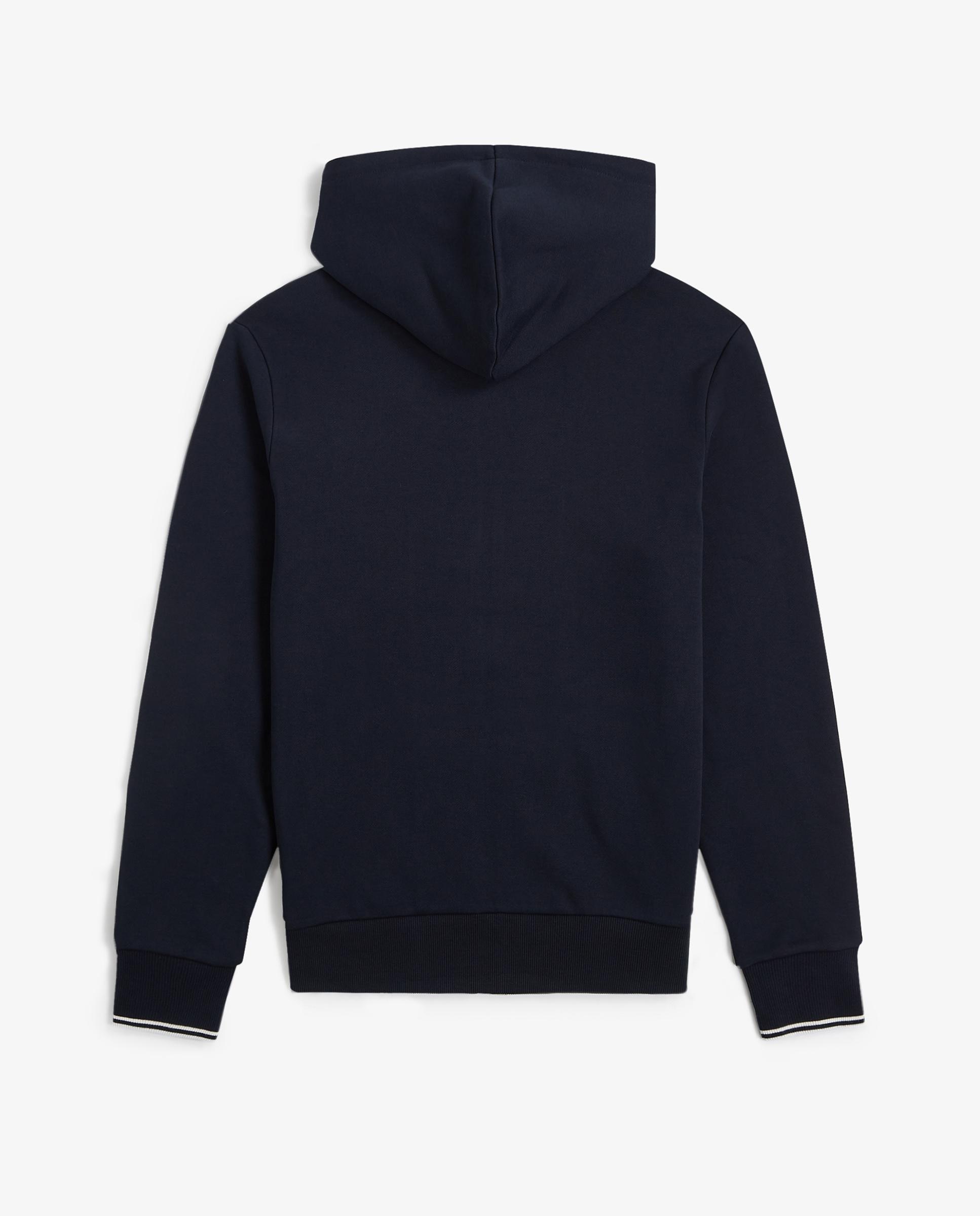 Sudadera de hombre con capucha y cremallera - Fred Perry - Azul marino Azul marino-6