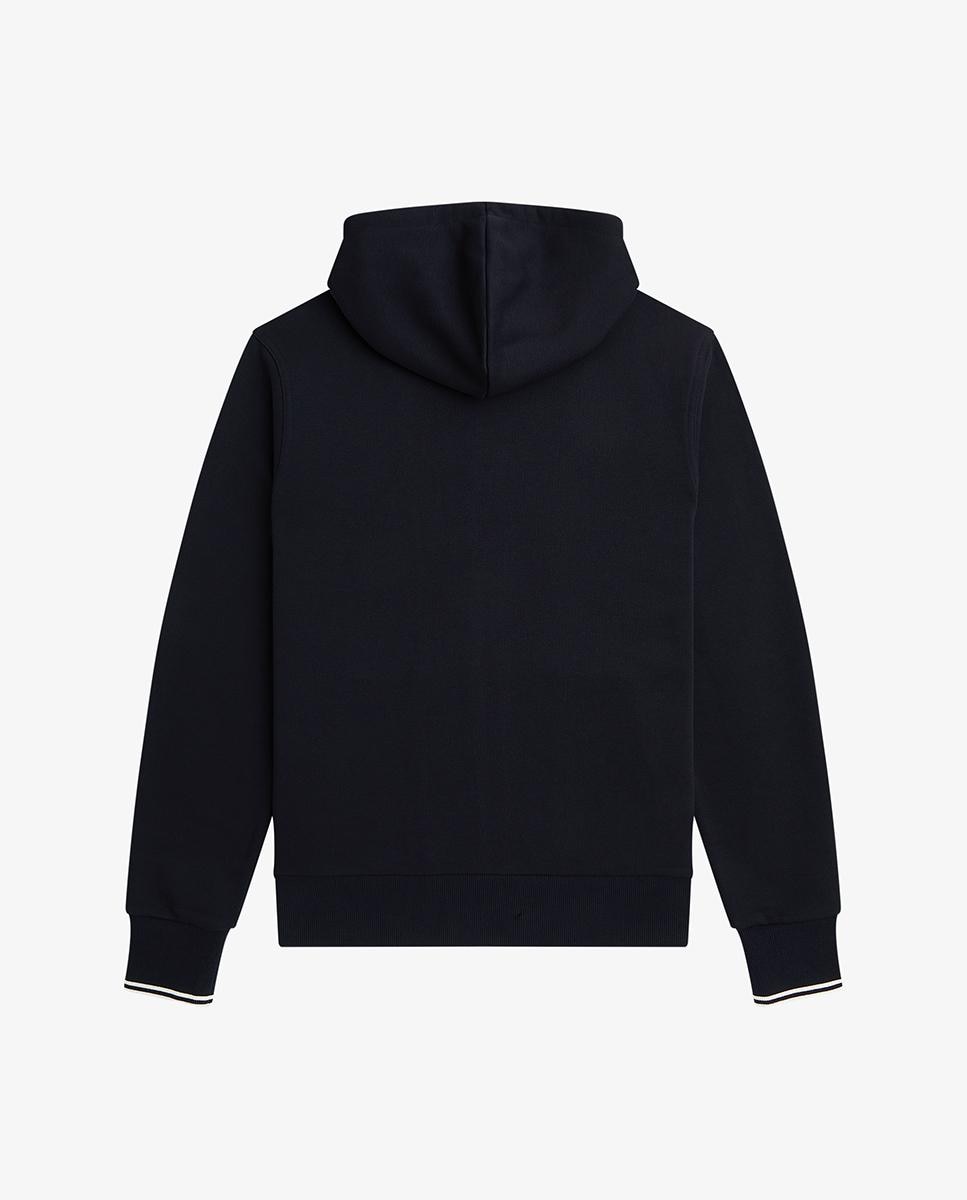 Sudadera de hombre con capucha y cremallera - Fred Perry - Azul marino Azul marino-9