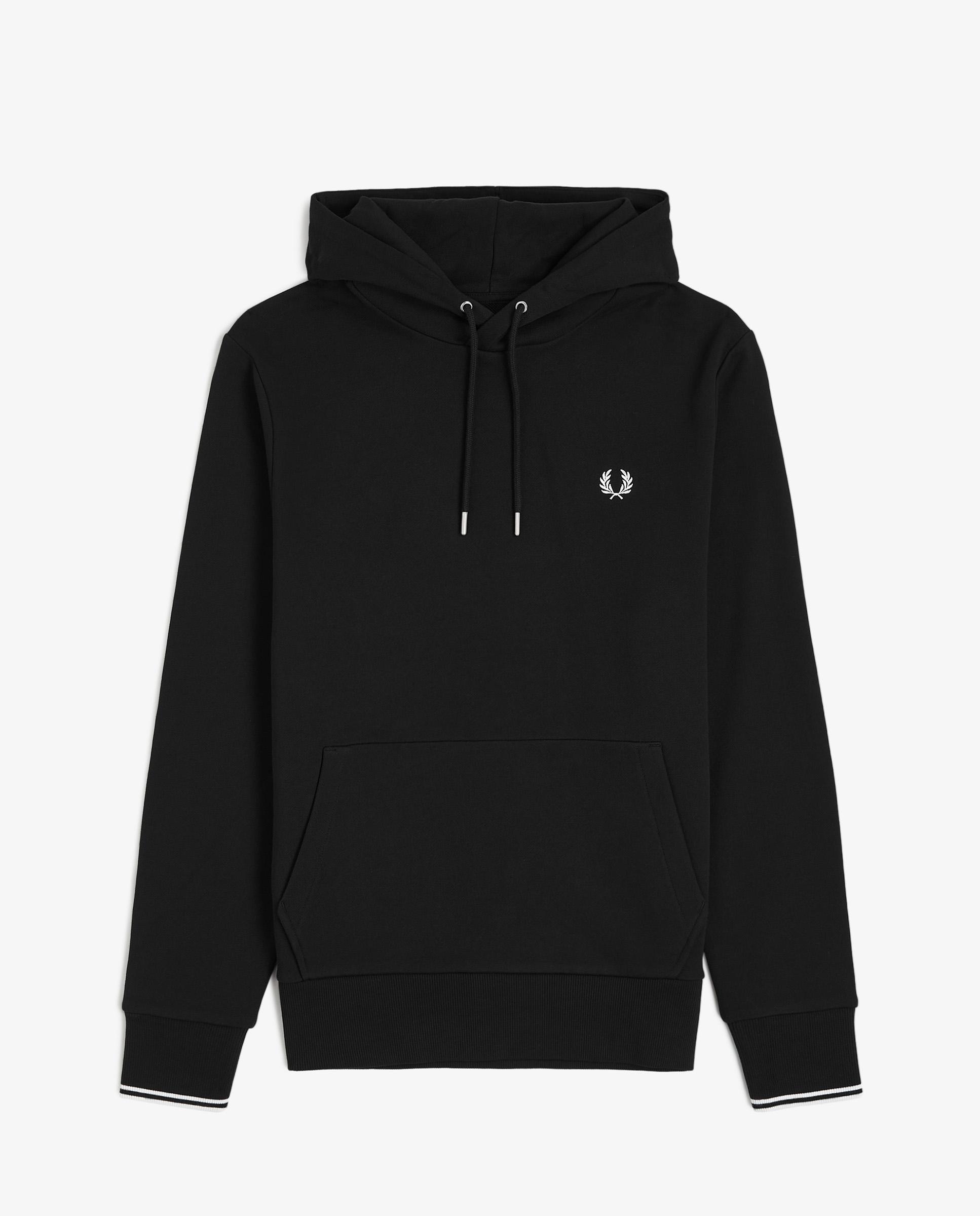 Sudadera de hombre con capucha y bolsillo canguro - Fred Perry - Negro Negro-7