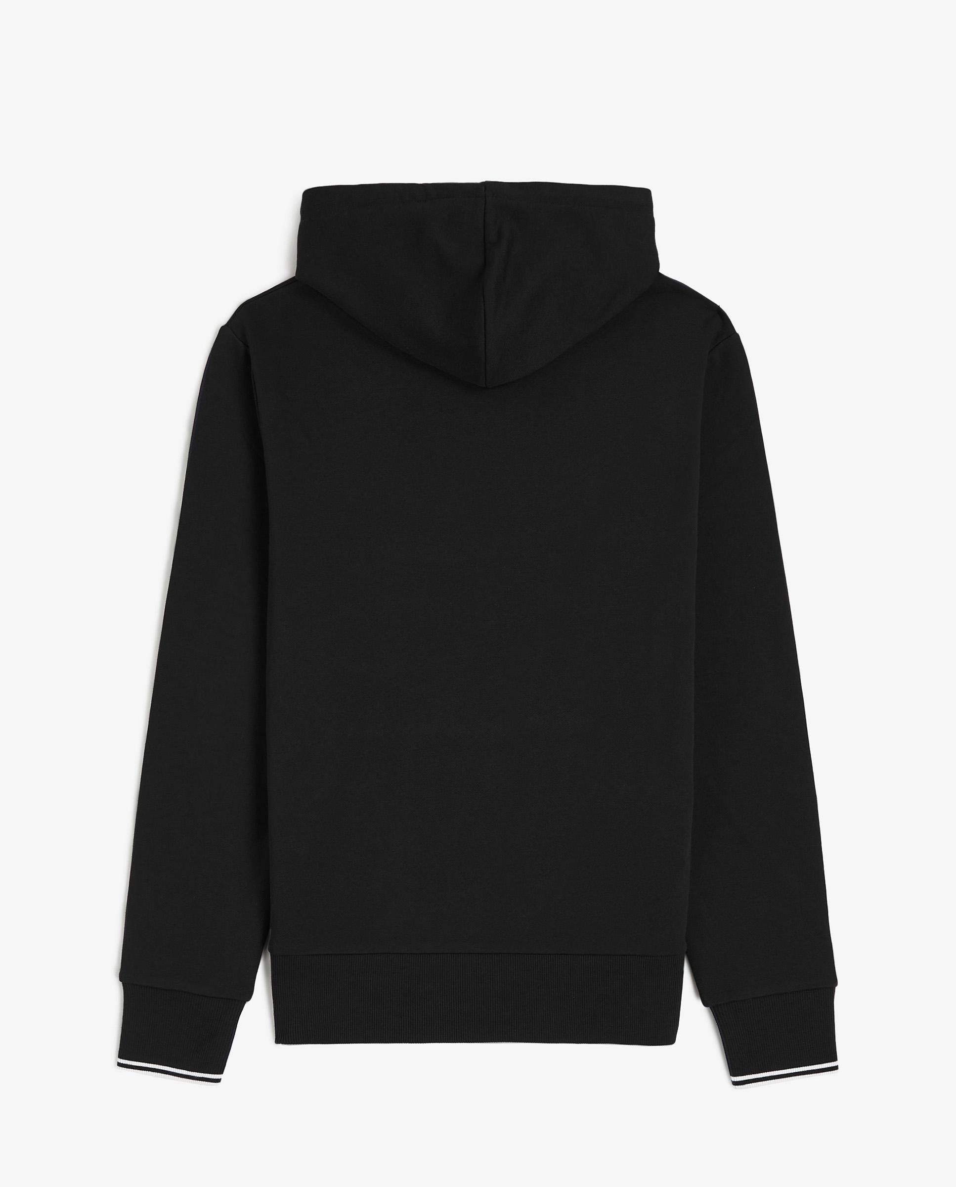 Sudadera de hombre con capucha y bolsillo canguro - Fred Perry - Negro Negro-6
